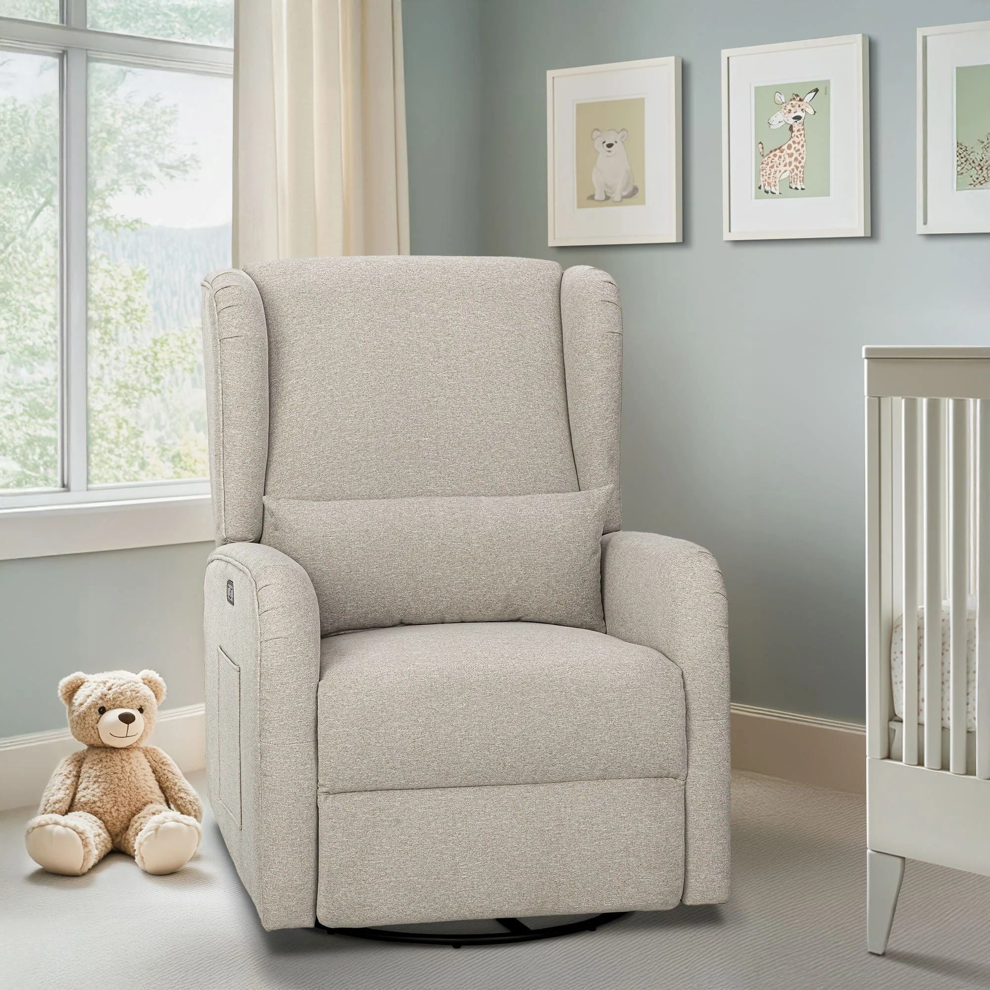 Candace Power Recliner 3-in-1 with Swivel, Glider, USB Ports - Image 3