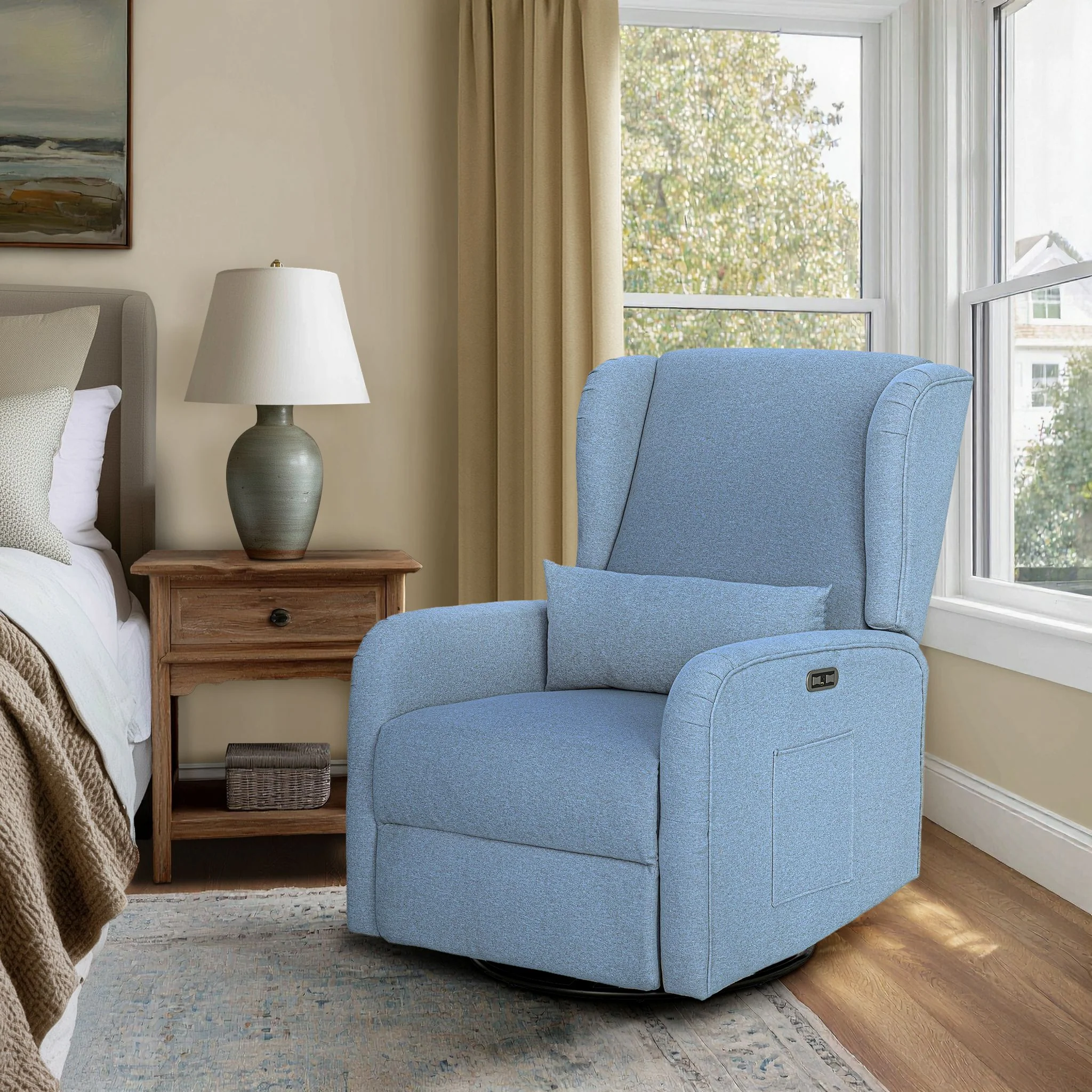 Candace Power Recliner 3-in-1 with Swivel, Glider, USB Ports - Image 34