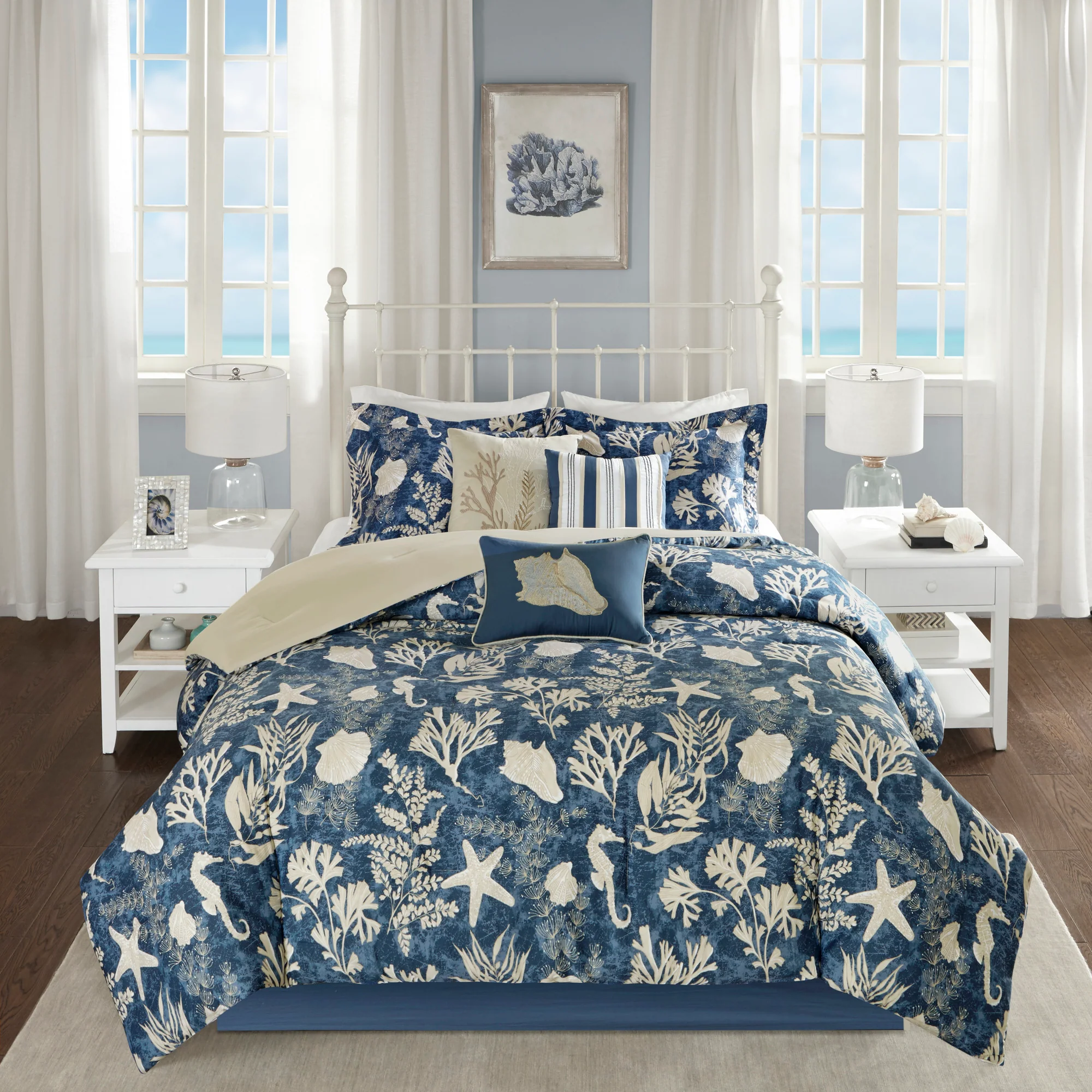 Cape Cod 7-Piece Cotton Sateen Comforter Set - Image 2