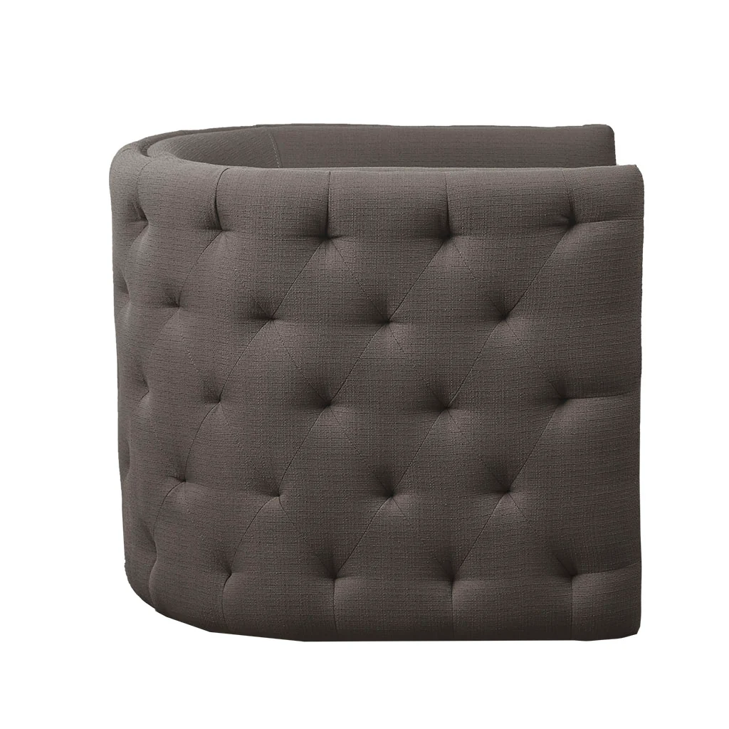 Capstone 360-degree Swivel Barrel chair with Tufting and Nail heads - Image 12