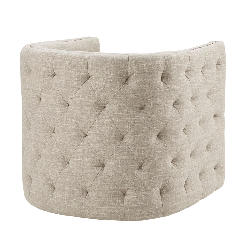 Capstone 360-degree Swivel Barrel chair with Tufting and Nail heads - Image 14