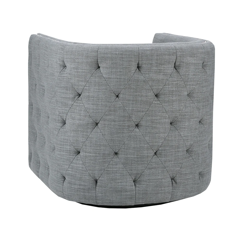Capstone 360-degree Swivel Barrel chair with Tufting and Nail heads - Image 17