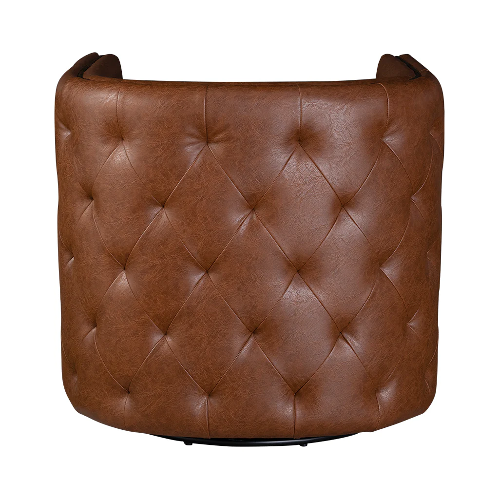 Capstone 360-degree Swivel Barrel chair with Tufting and Nail heads - Image 23