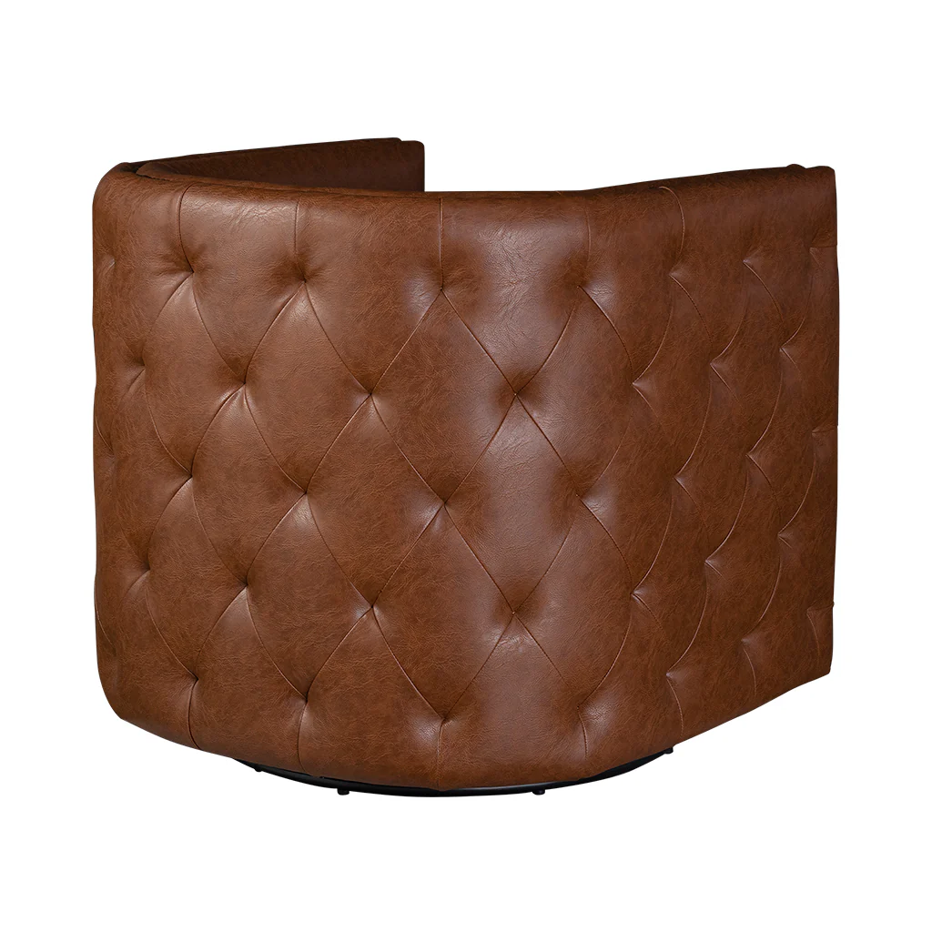 Capstone 360-degree Swivel Barrel chair with Tufting and Nail heads - Image 27