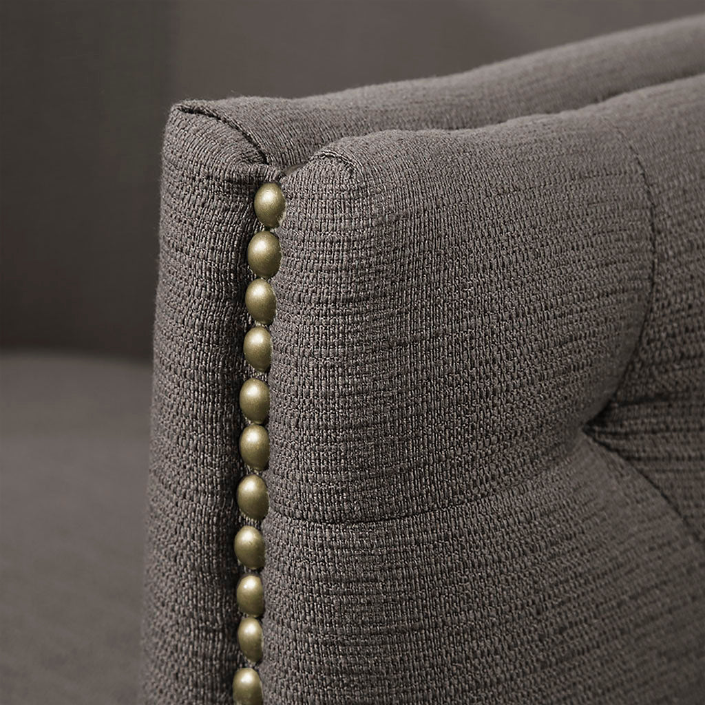 Capstone 360-degree Swivel Barrel chair with Tufting and Nail heads - Image 28
