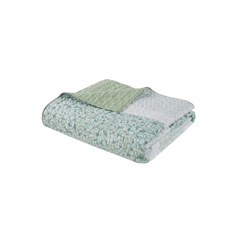 Caralie 4-Piece Seersucker Quilt Set with Throw Pillow - Image 10
