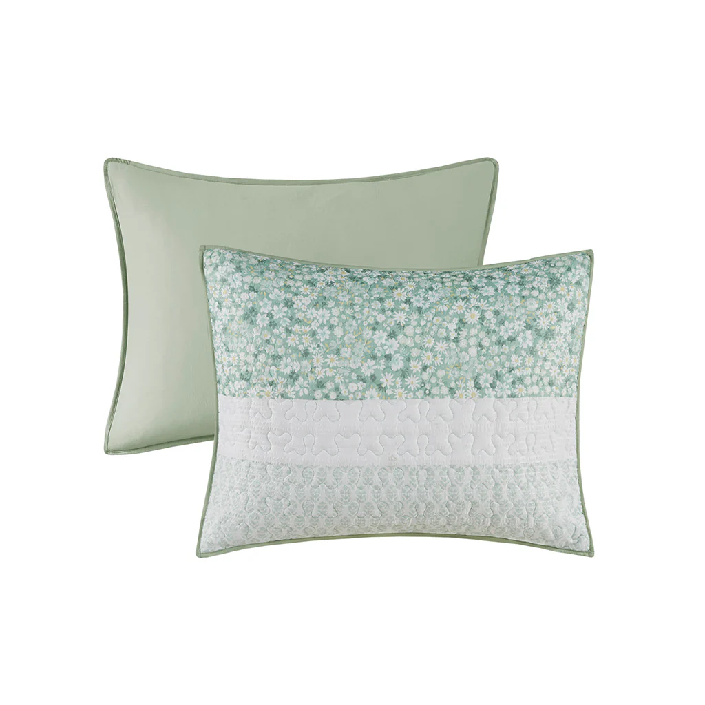 Caralie 4-Piece Seersucker Quilt Set with Throw Pillow - Image 11
