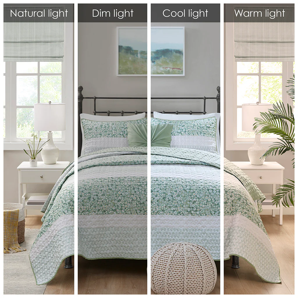 Caralie 4-Piece Seersucker Quilt Set with Throw Pillow - Image 15