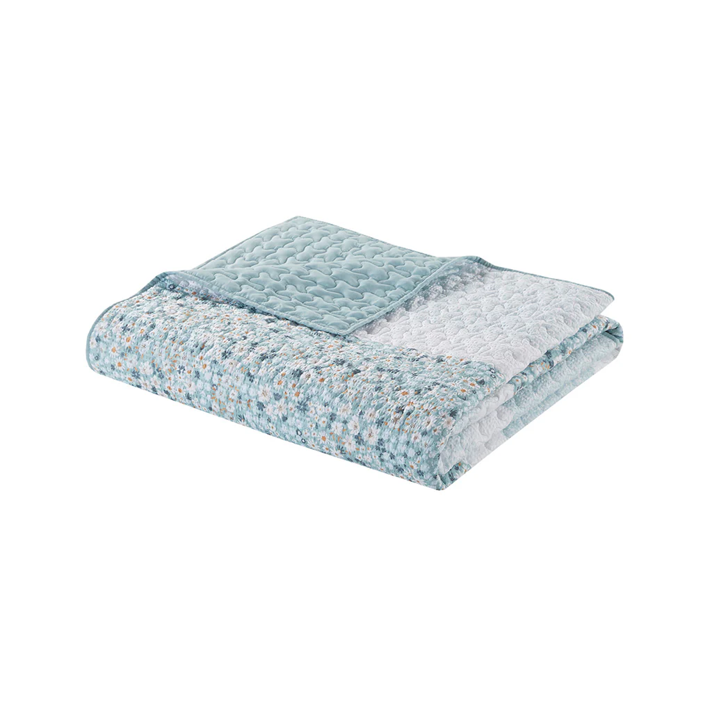 Caralie 4-Piece Seersucker Quilt Set with Throw Pillow - Image 26
