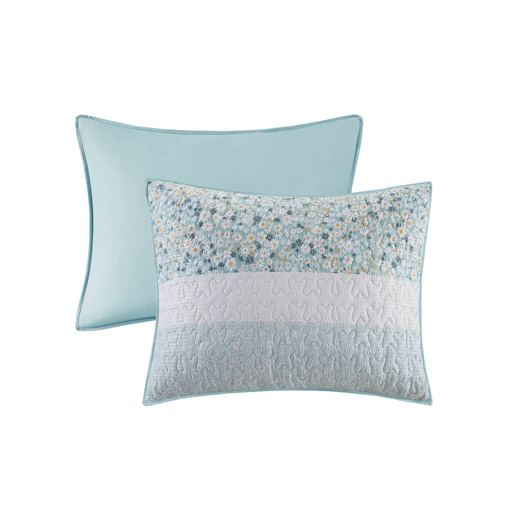 Caralie 4-Piece Seersucker Quilt Set with Throw Pillow - Image 27