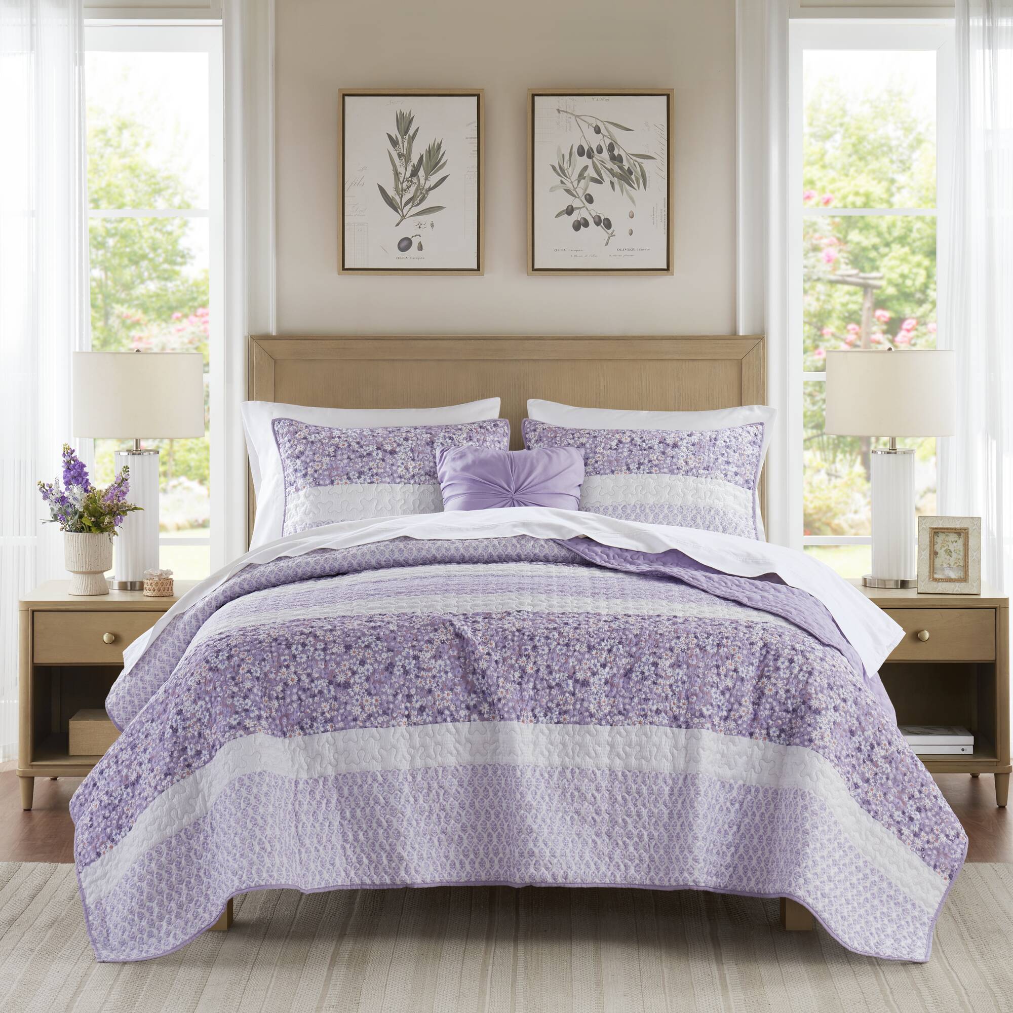 Caralie 4-Piece Seersucker Quilt Set with Throw Pillow - Image 33