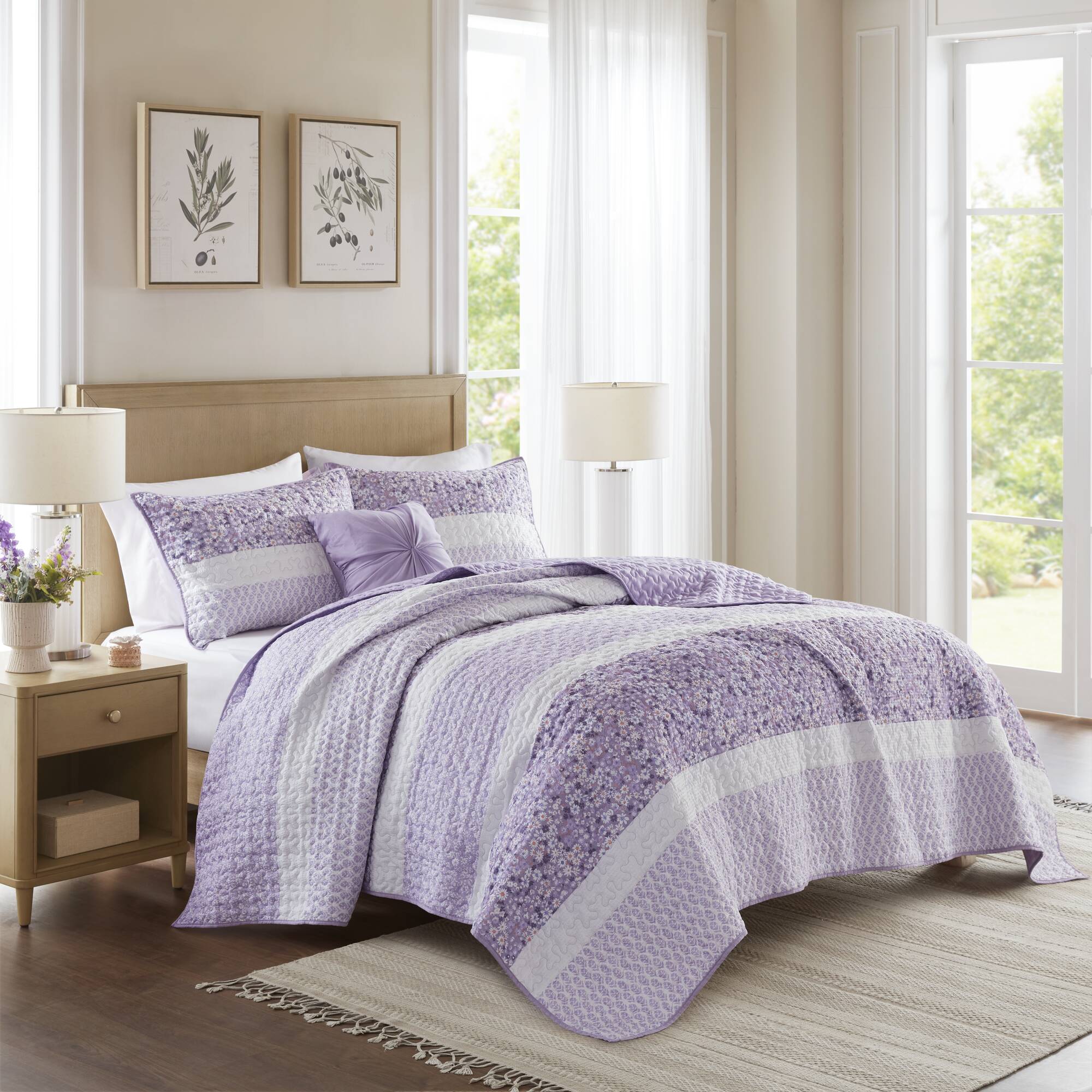 Caralie 4-Piece Seersucker Quilt Set with Throw Pillow - Image 34