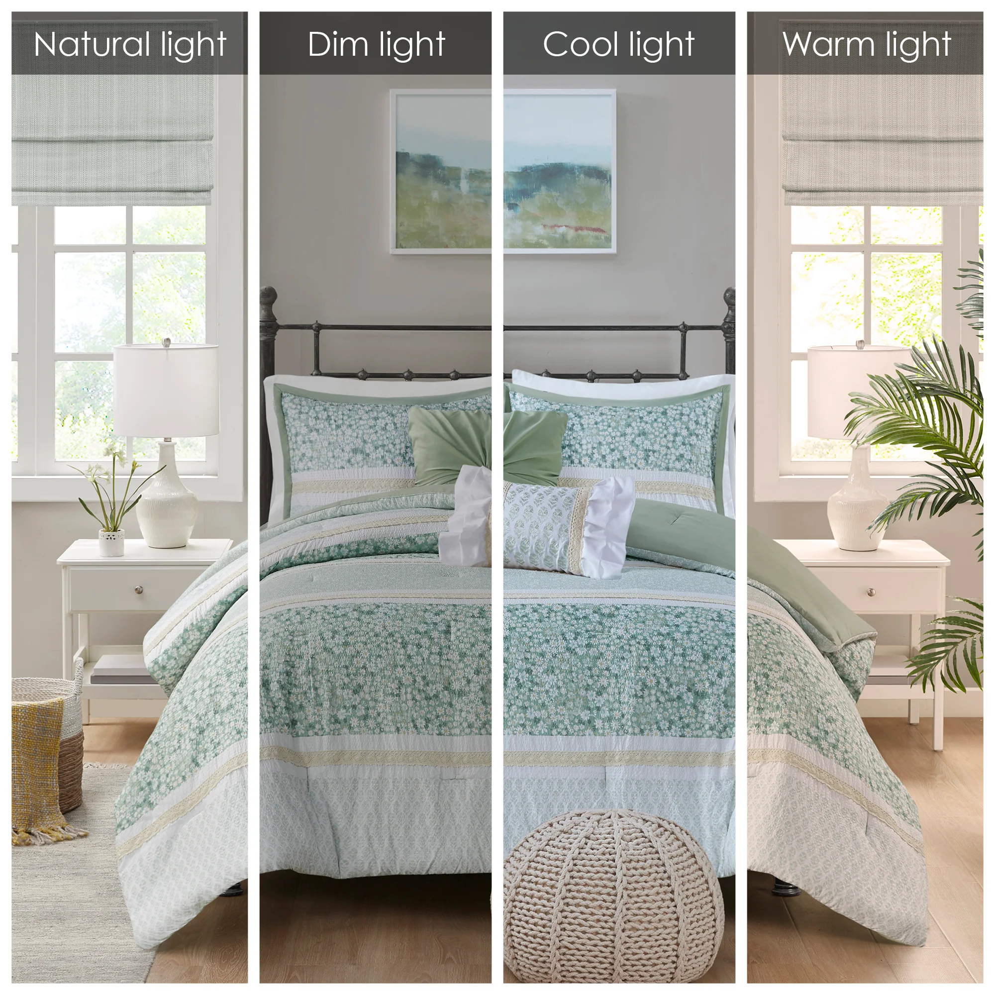 Caralie 5-Piece Seersucker Comforter Set with Throw Pillows - Image 27