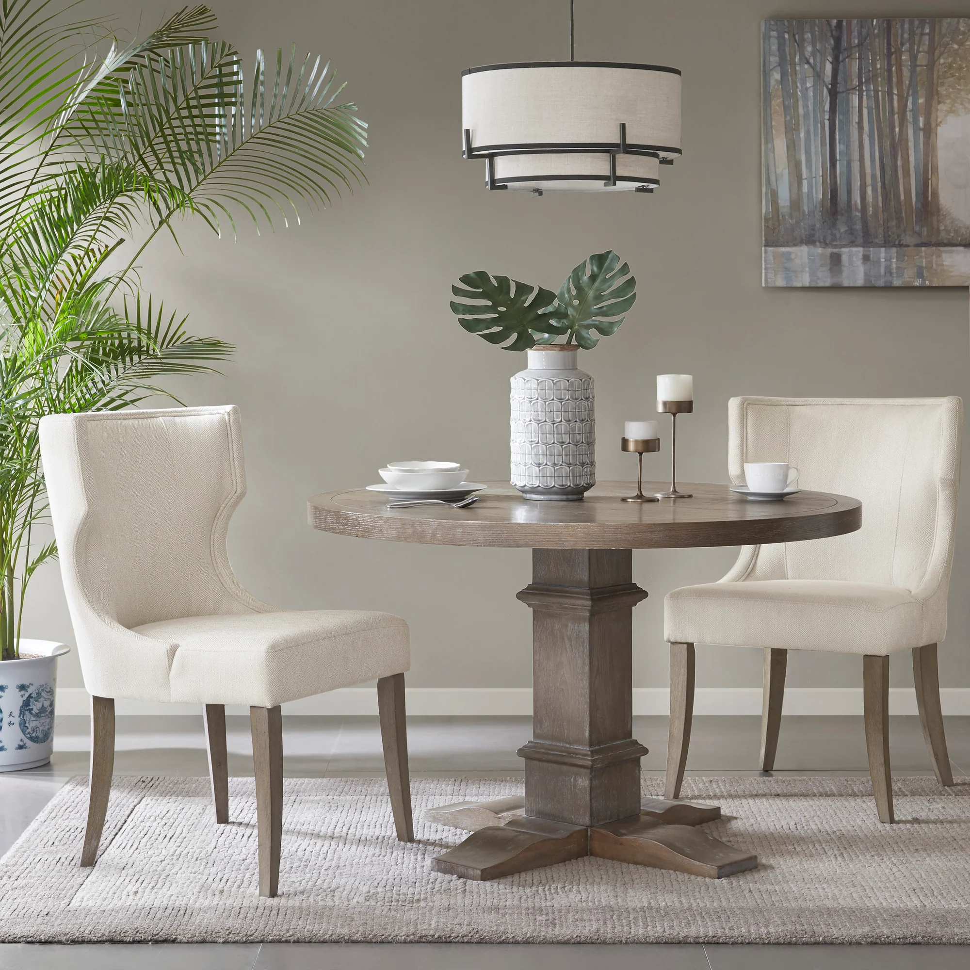 Carson Upholstered Wingback Dining Chair - Image 3