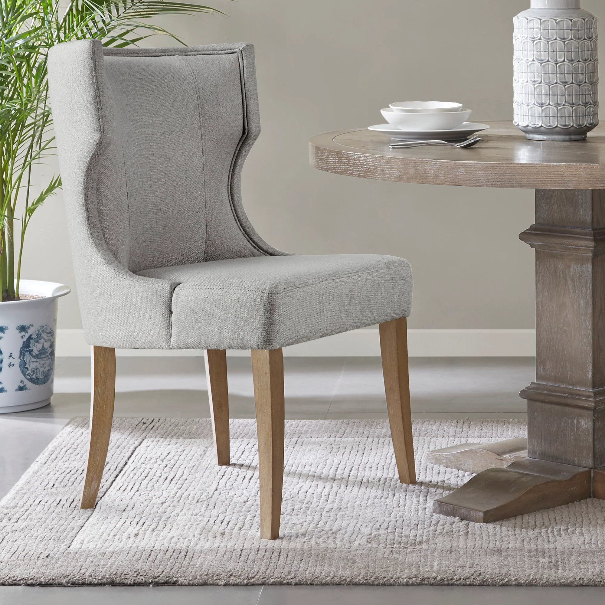 Carson Upholstered Wingback Dining Chair - Image 4
