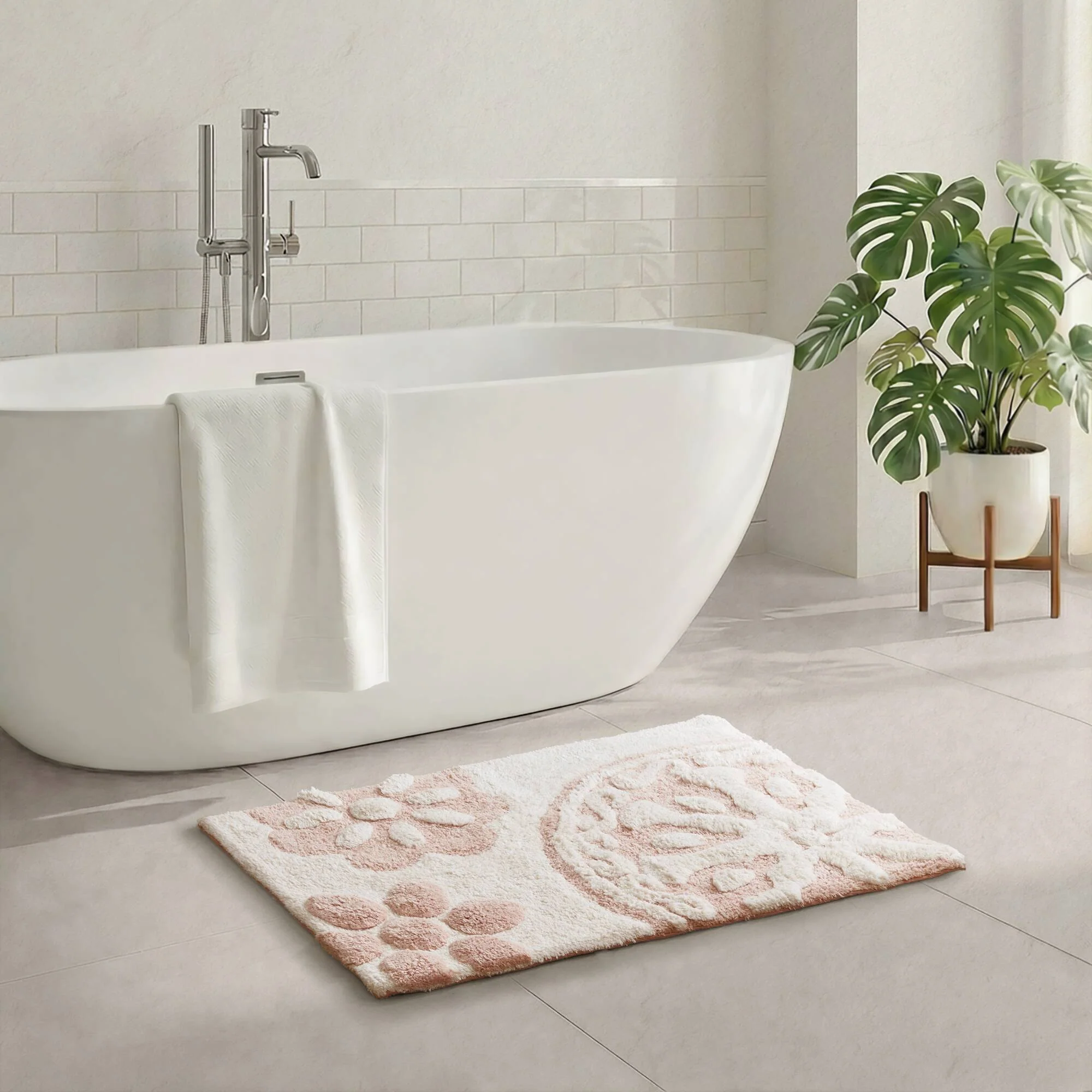 Casablanca Medallion Cotton Tufted Bath Rug - Image 28