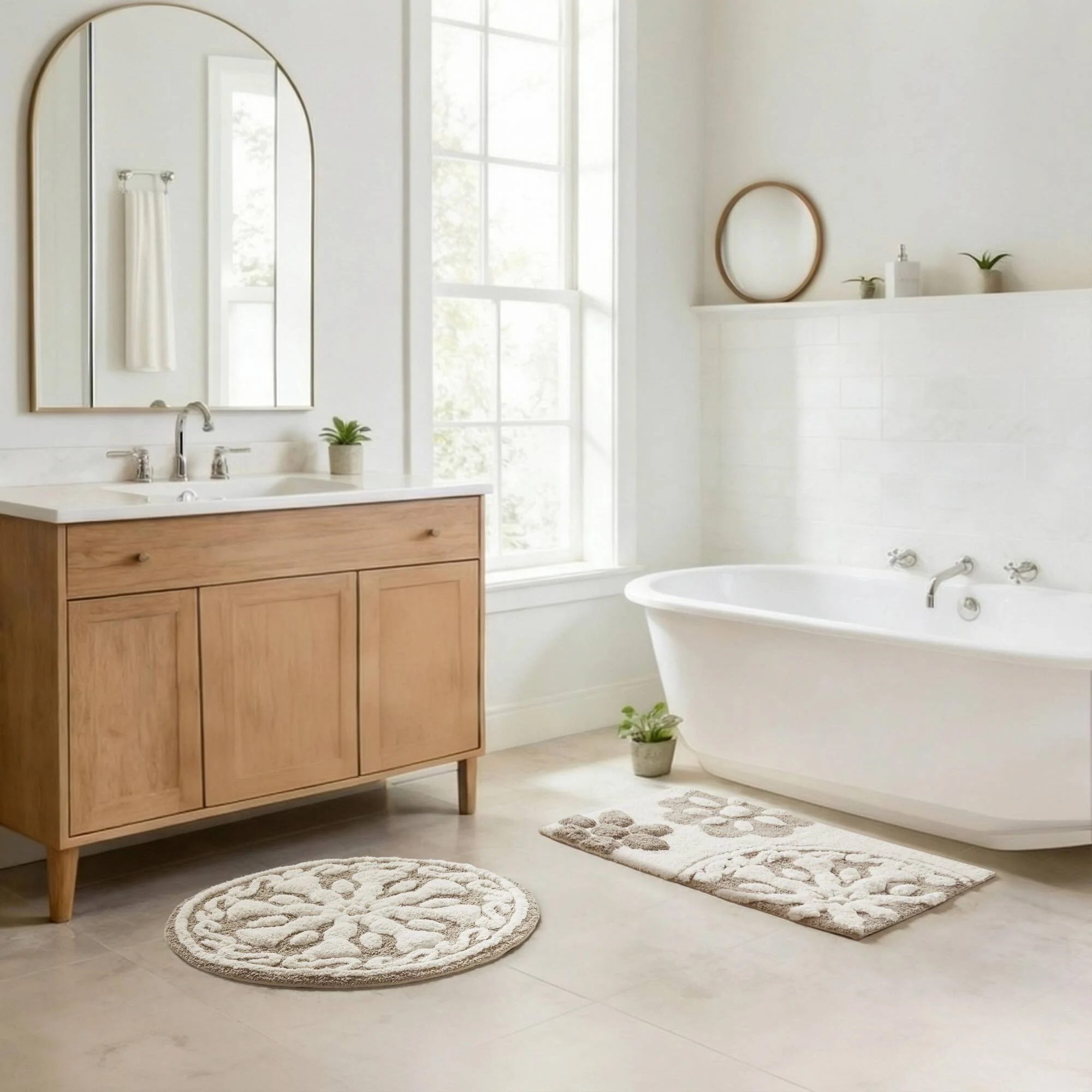 Casablanca Medallion Cotton Tufted Bath Rug - Image 4