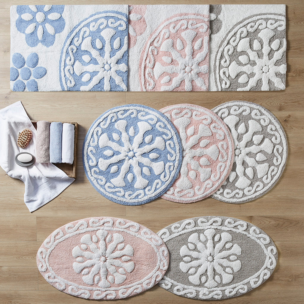 Casablanca Medallion Cotton Tufted Bath Rug - Image 9