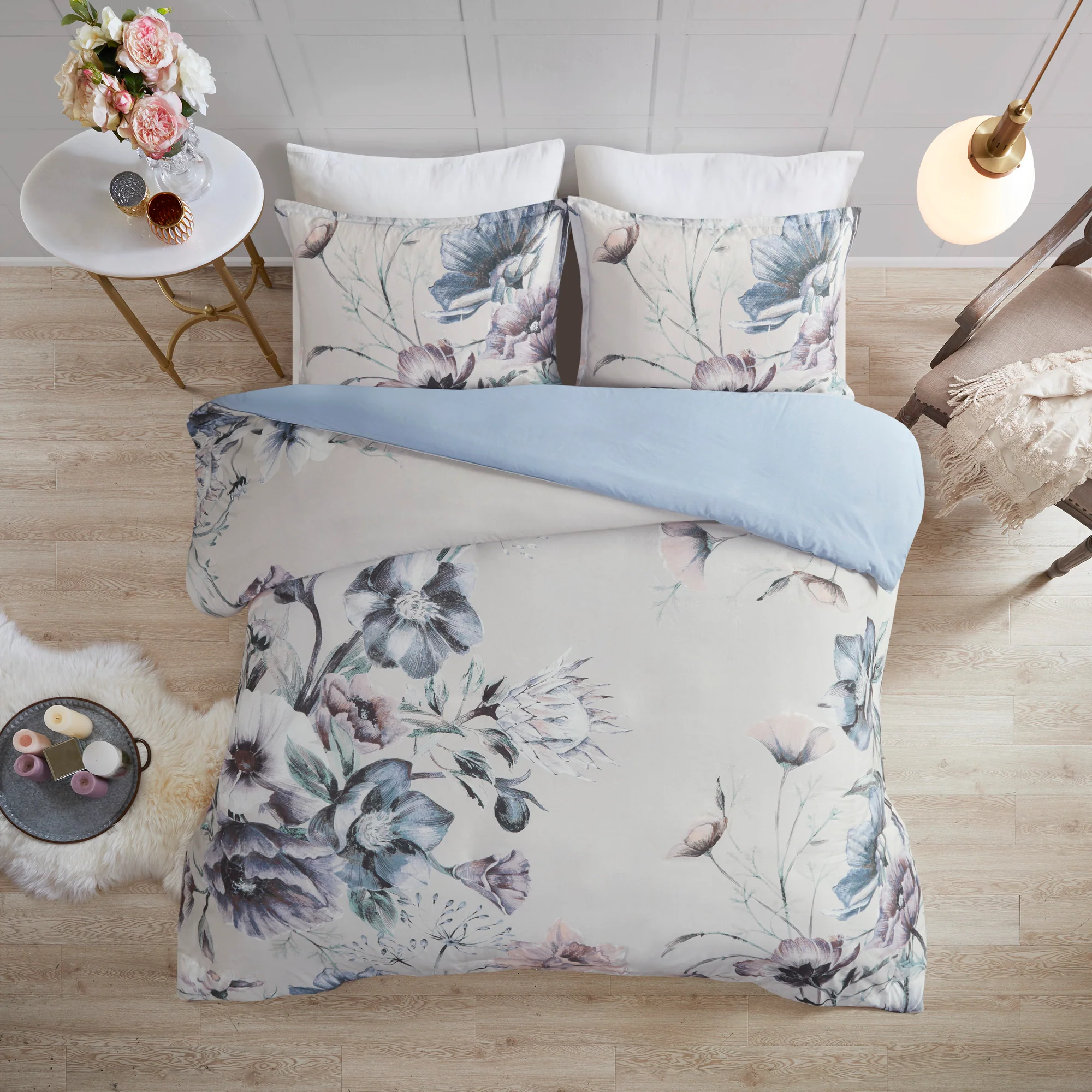 Cassandra 3-Piece Cotton Printed Duvet Cover Set - Image 14