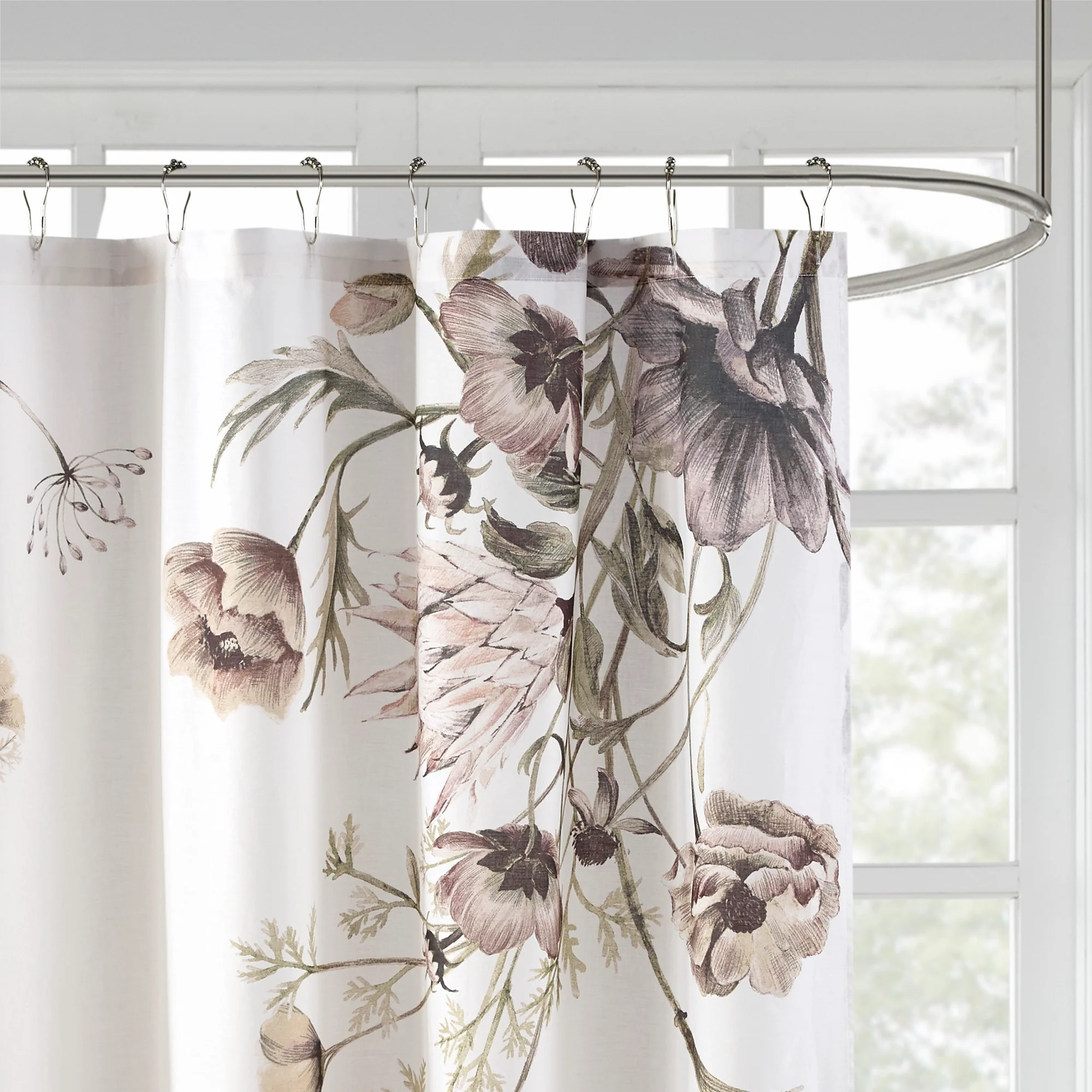 Cassandra Printed Cotton Shower Curtain - Image 5