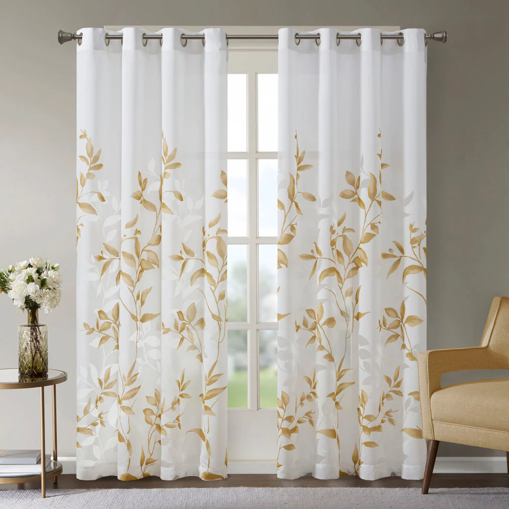 Cecily Burnout Printed Curtain Panel - Image 4