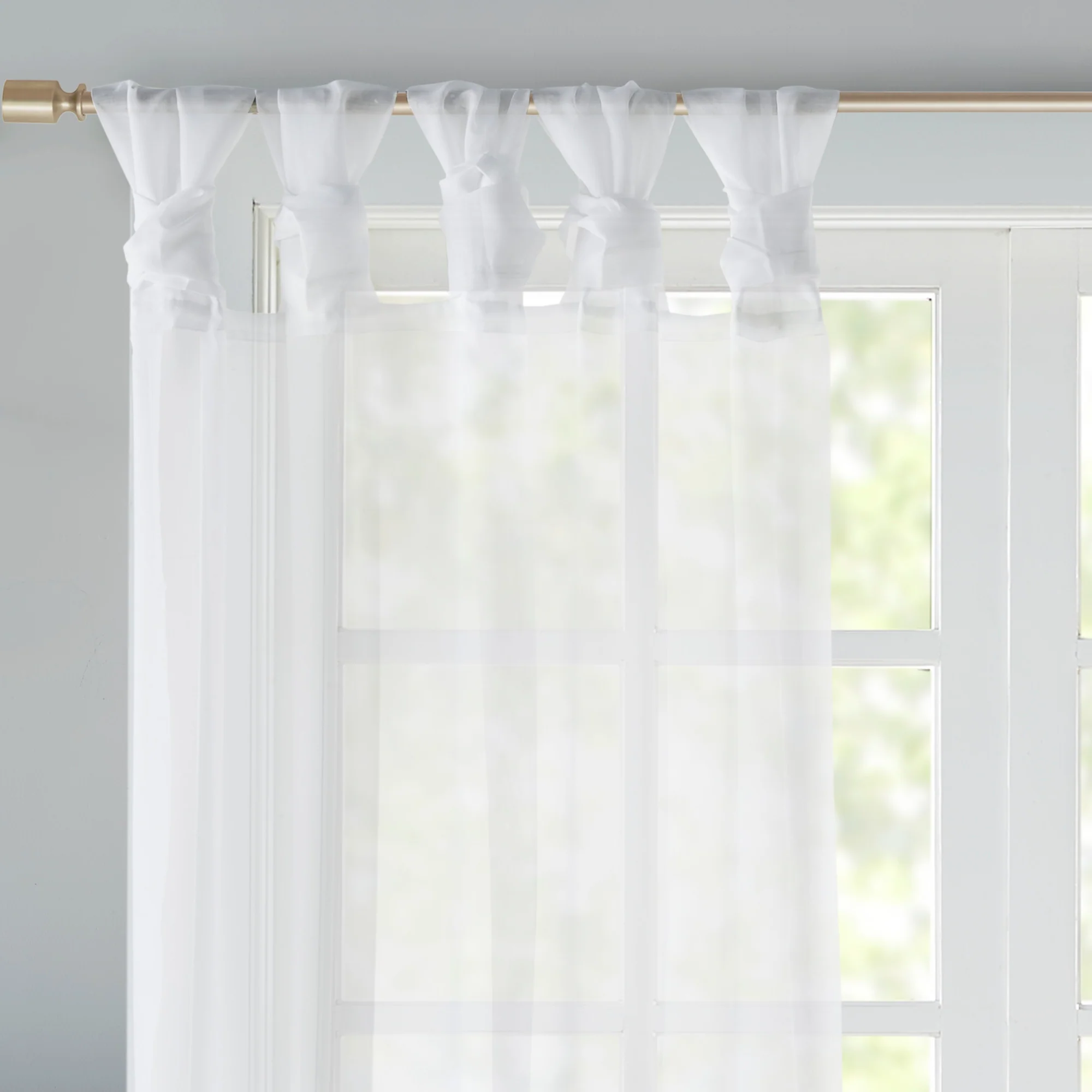 Ceres Twisted Tab Voile Sheer Window Pair - Image 3
