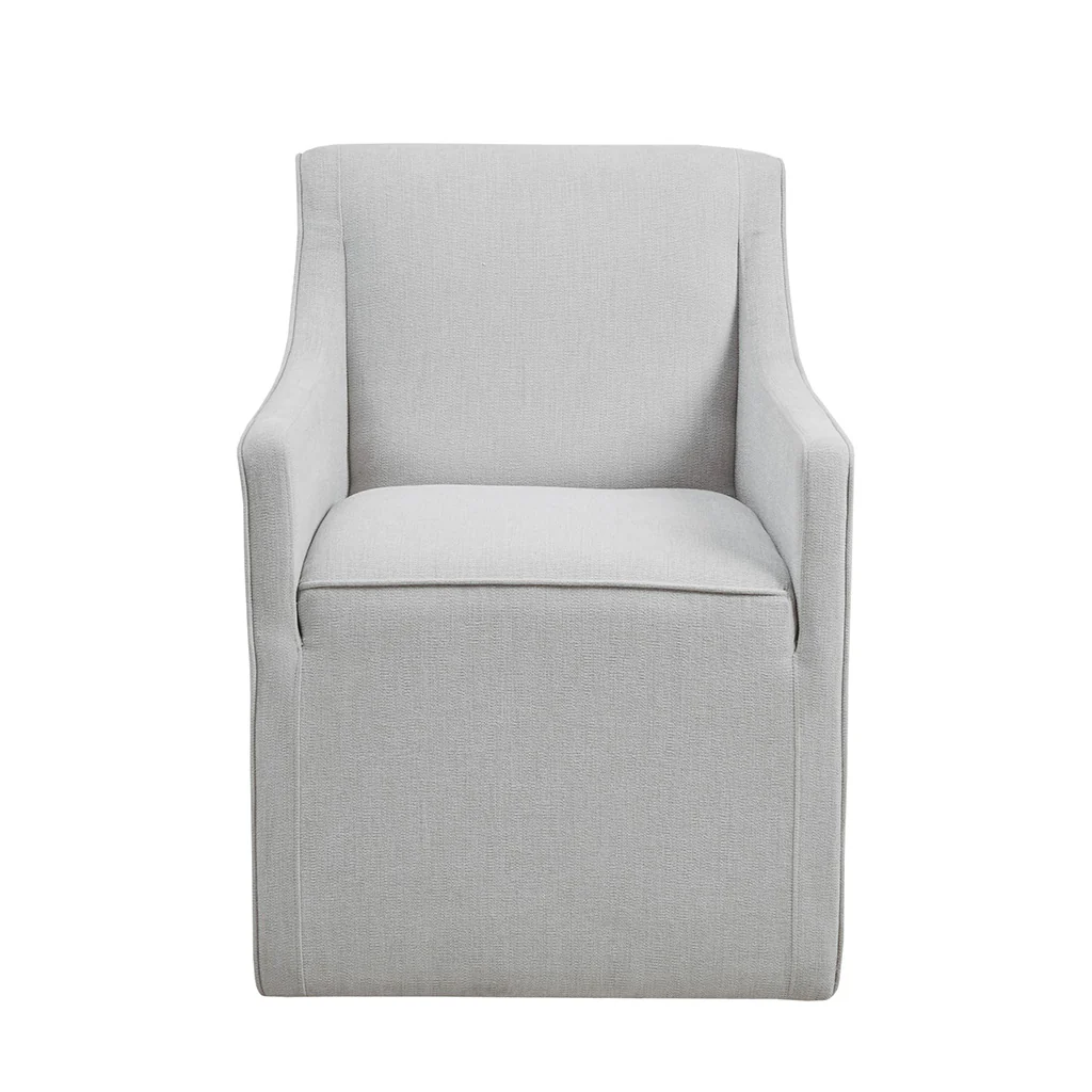 Charlotte Upholstered Dining Arm Chair with Hidden Casters - Image 20