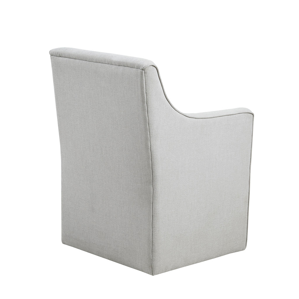 Charlotte Upholstered Dining Arm Chair with Hidden Casters - Image 29