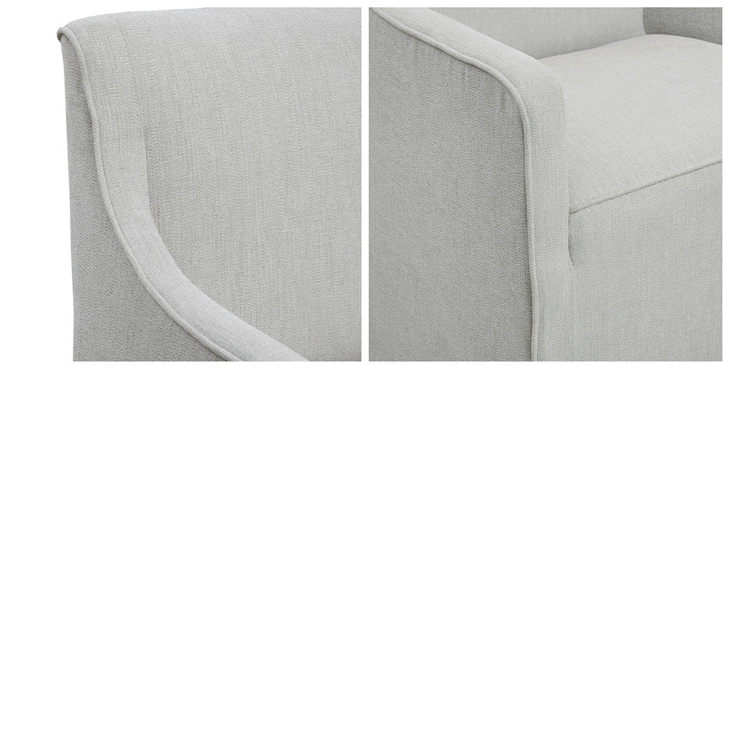Charlotte Upholstered Dining Arm Chair with Hidden Casters - Image 33