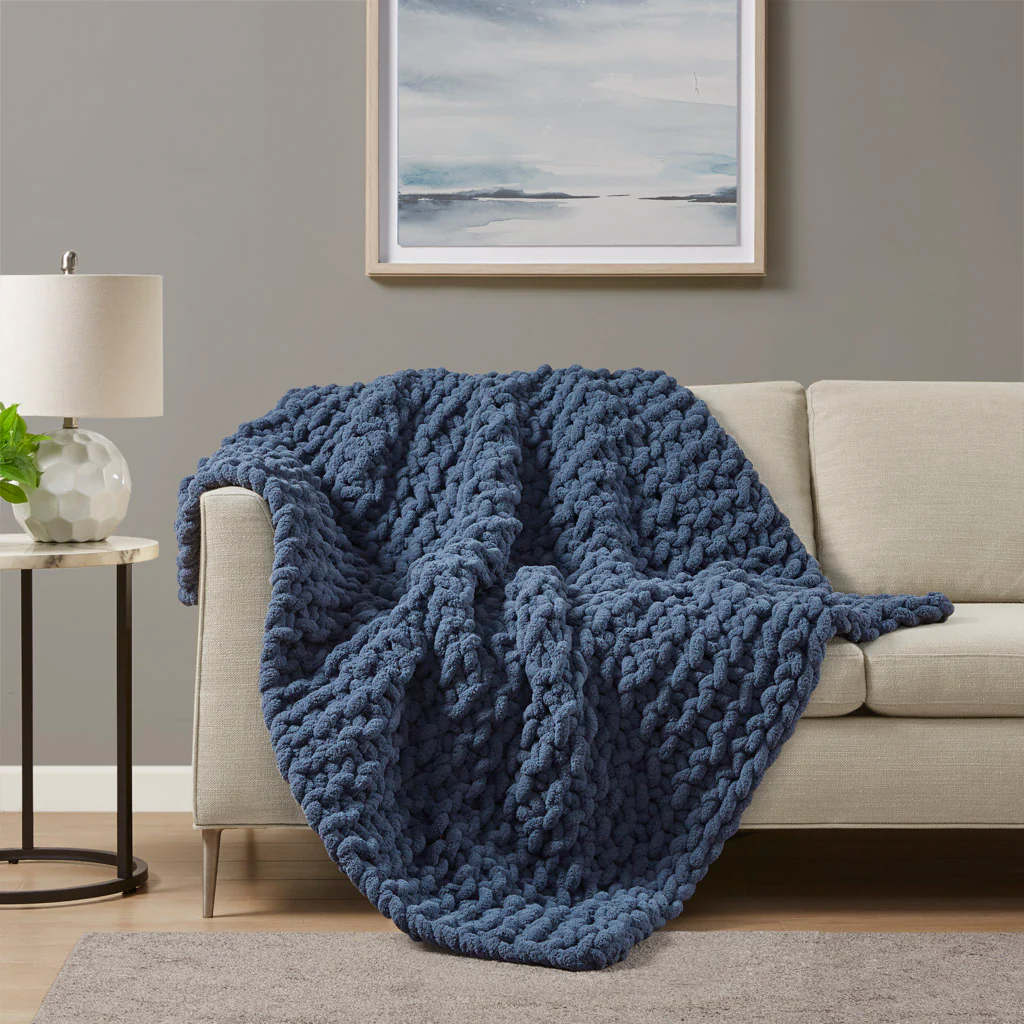 Chenille Chunky Knit Throw - Image 3