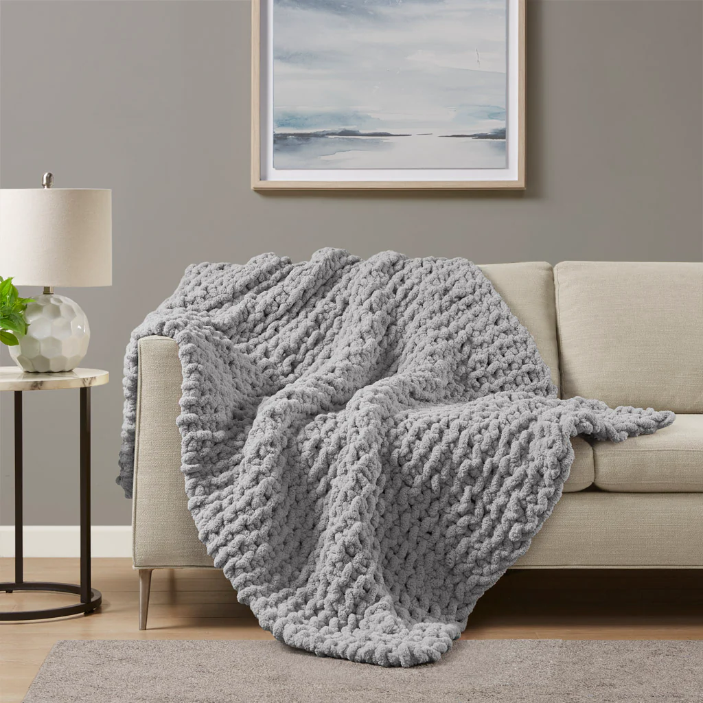 Chenille Chunky Knit Throw - Image 4
