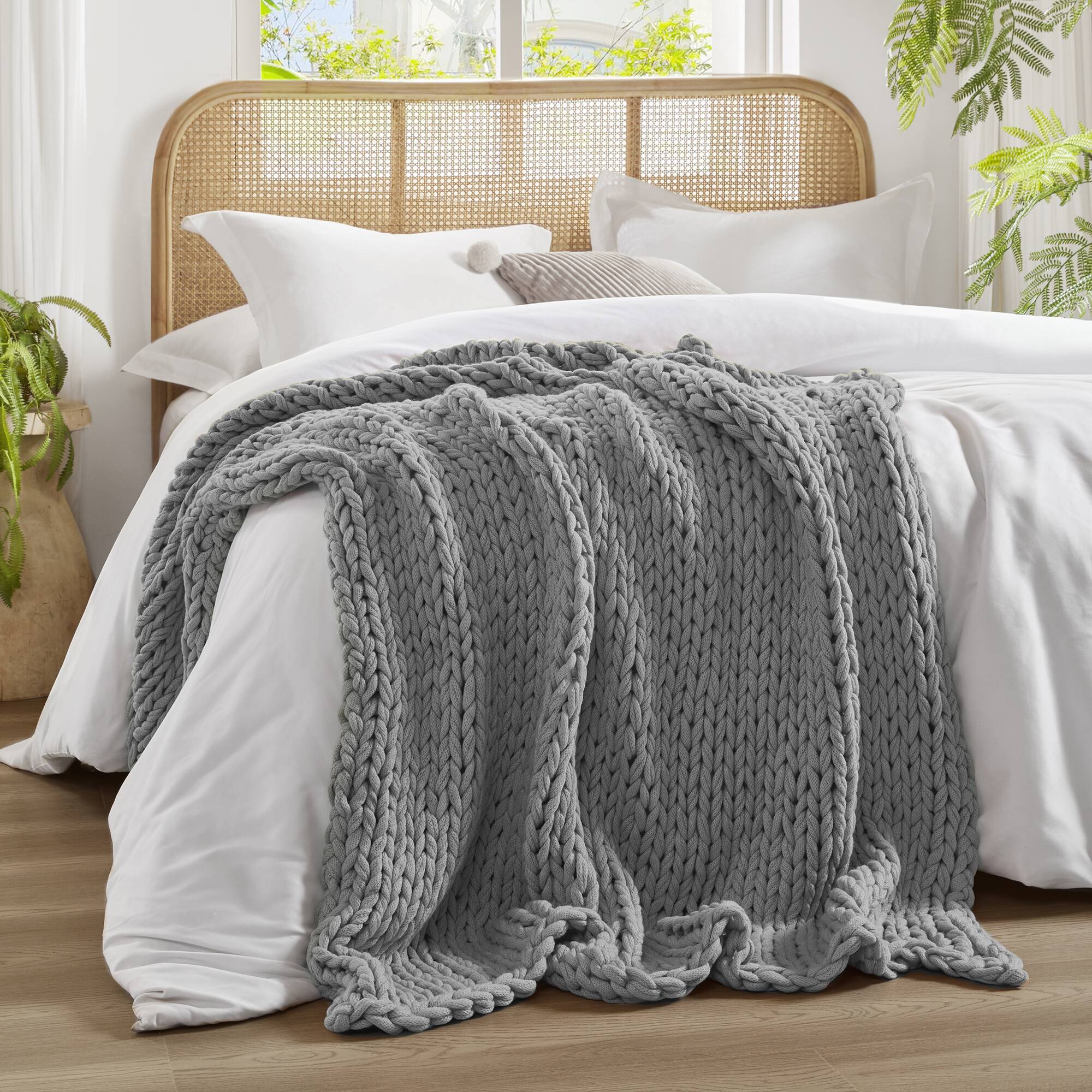 Chunky Double Knit Hand Made Throw Blanket - Image 41