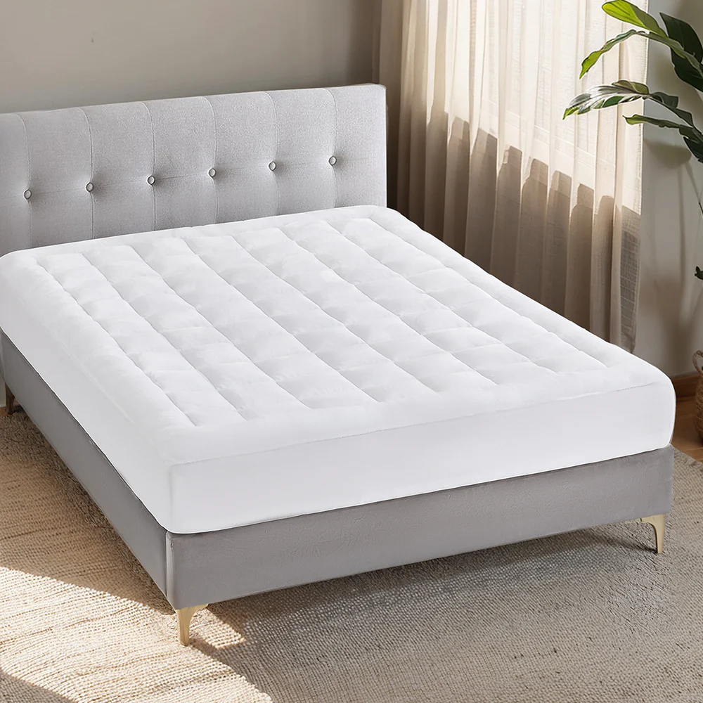 Cloud Soft Overfilled Plush Hypoallergenic Down Alternative Waterproof Mattress Pad - Image 2