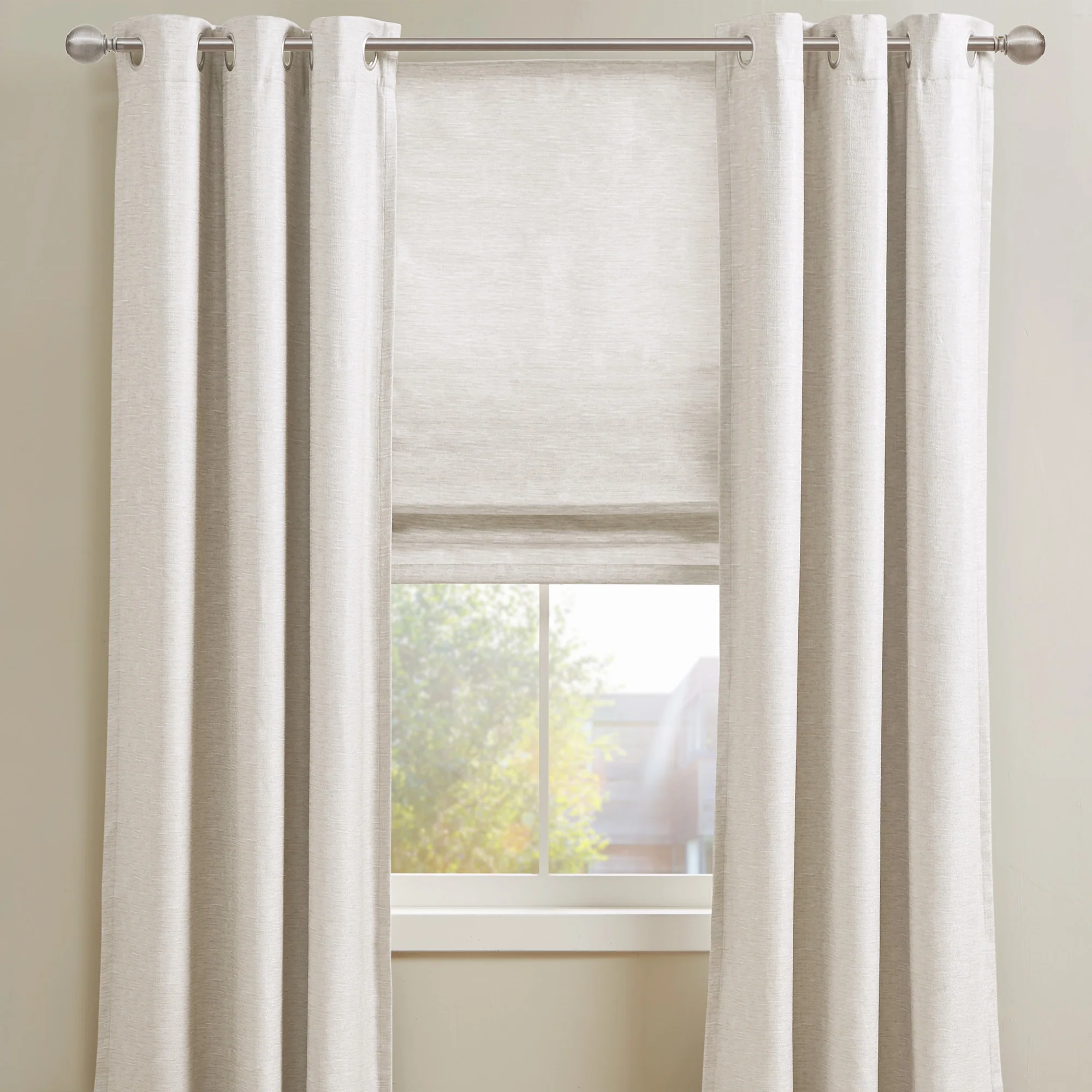 Como Printed Faux Silk Room Darkening Cordless Roman Shade - Image 30