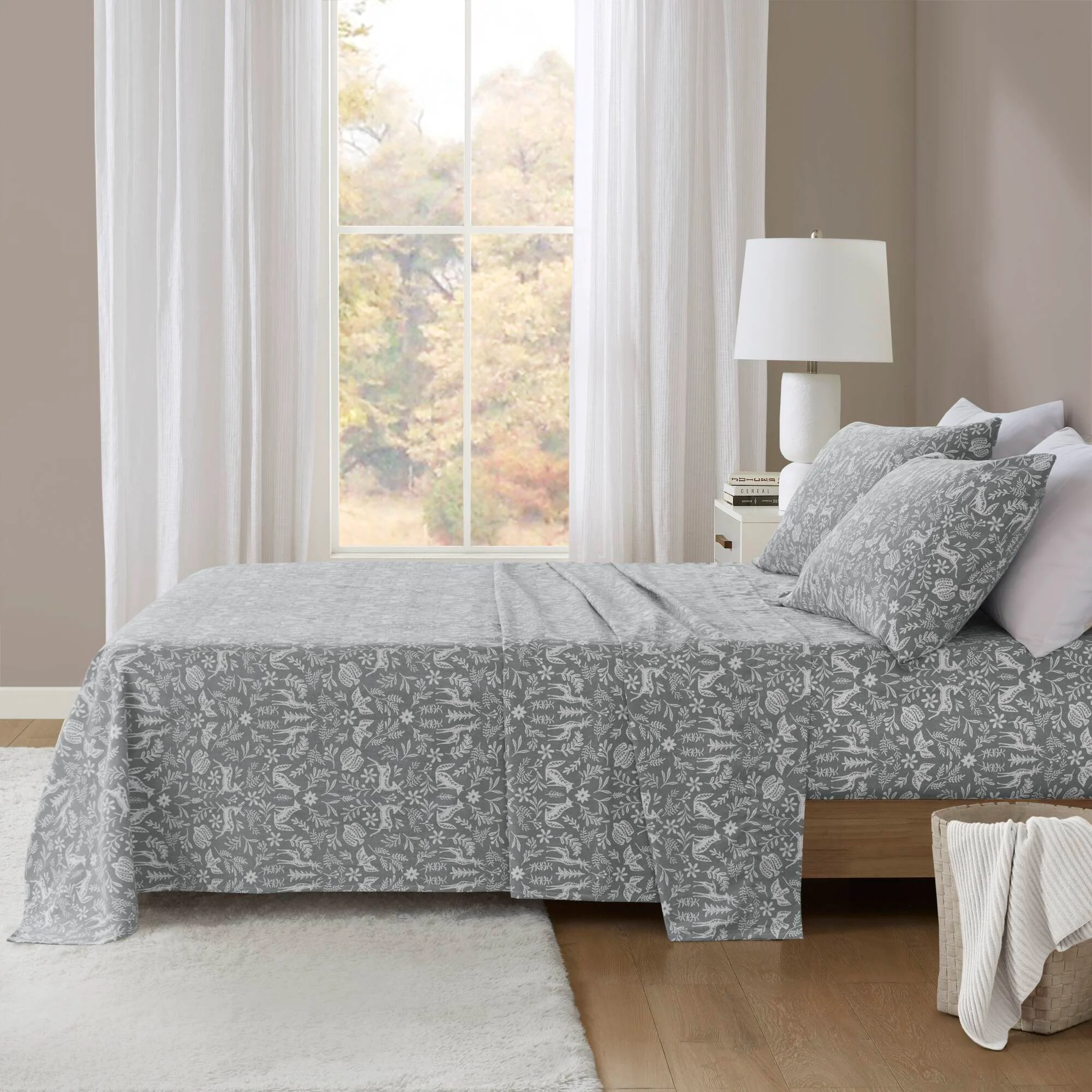 Cozy Cotton Flannel Printed Sheet Set - Image 11