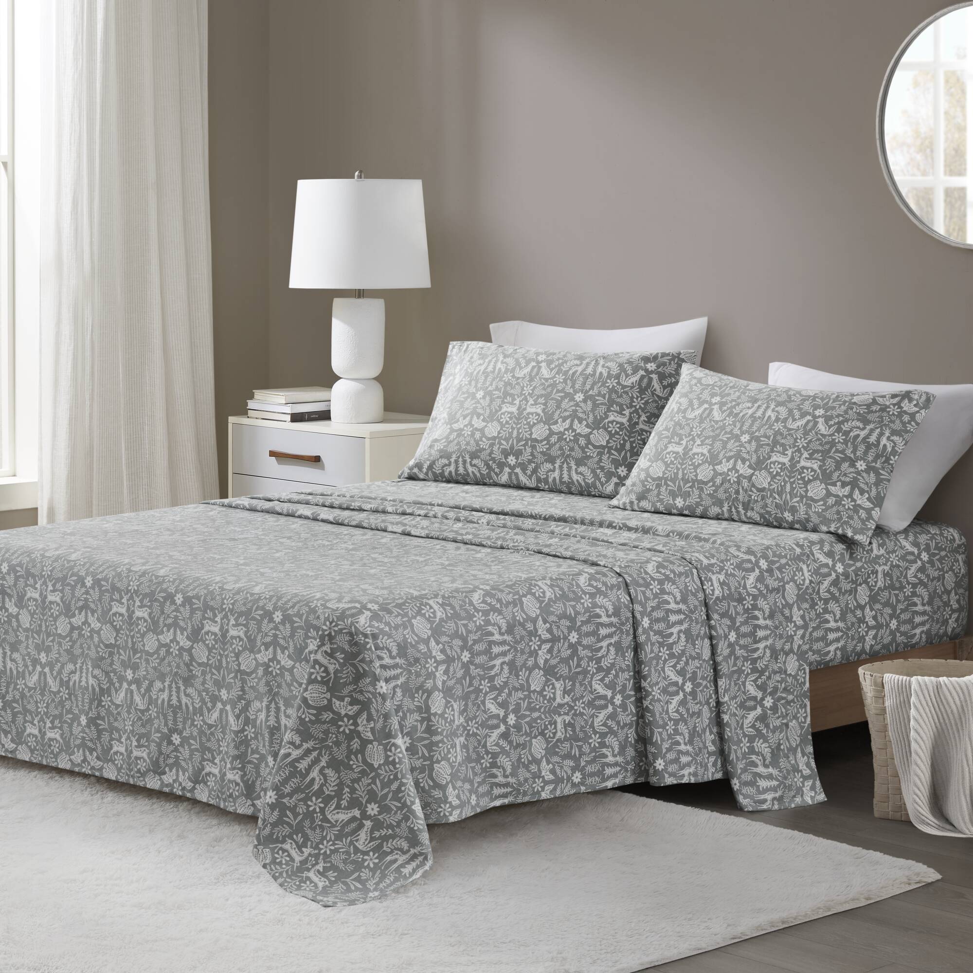 Cozy Cotton Flannel Printed Sheet Set - Image 12