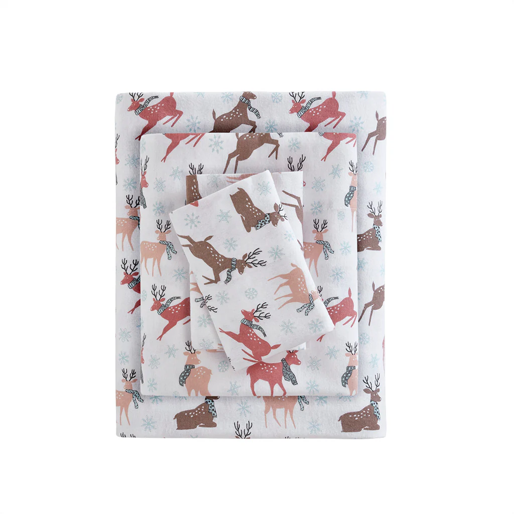 Cozy Cotton Flannel Printed Sheet Set - Image 122