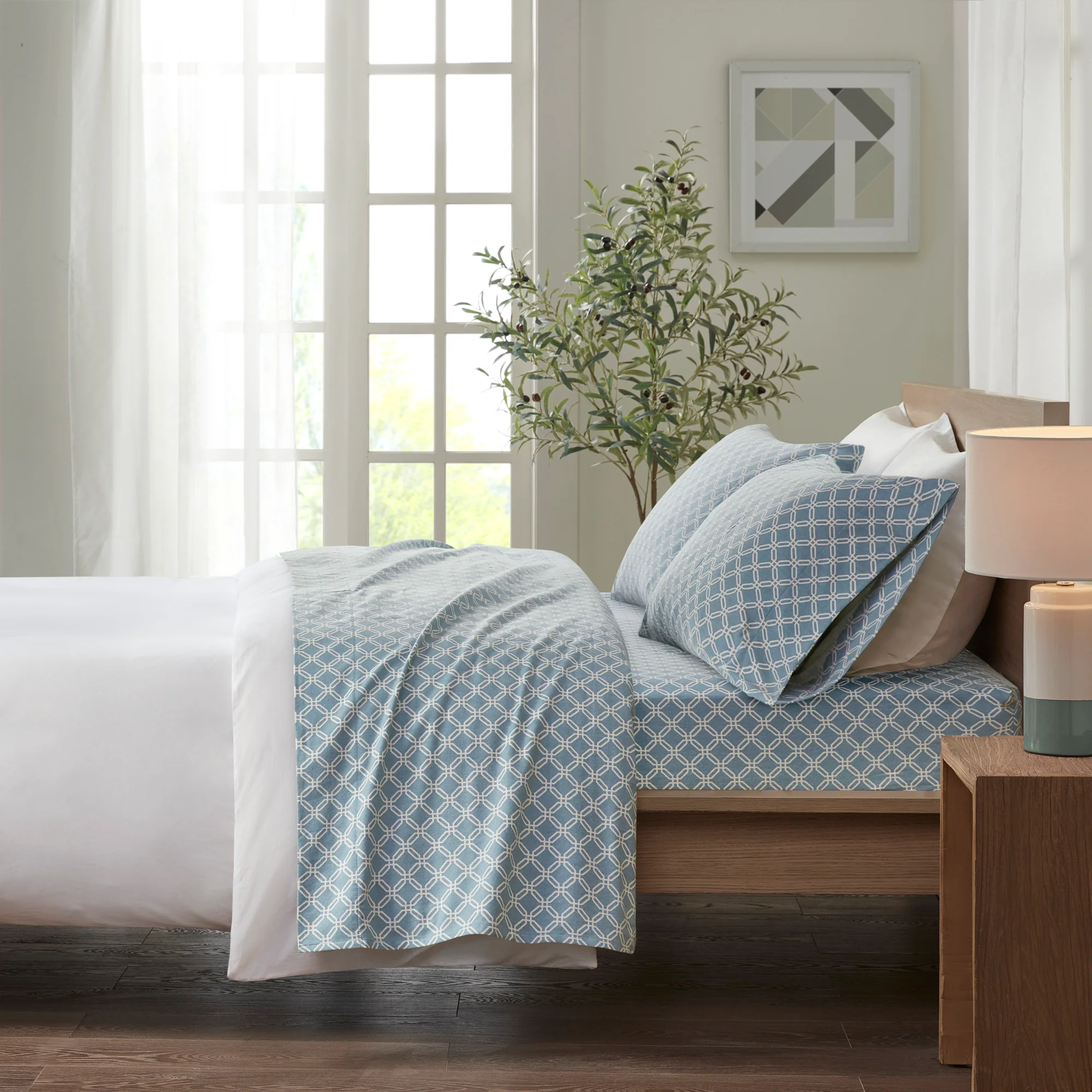 Cozy Cotton Flannel Printed Sheet Set - Image 123