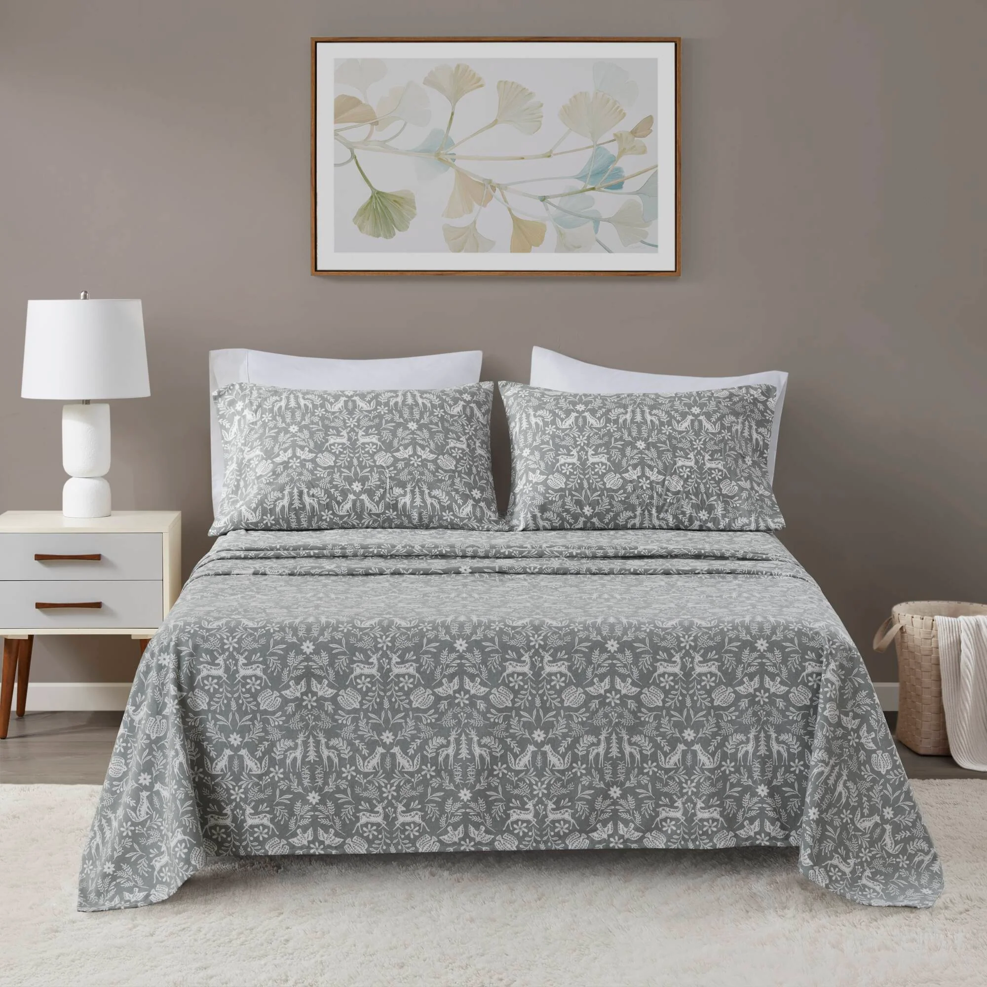 Cozy Cotton Flannel Printed Sheet Set - Image 13