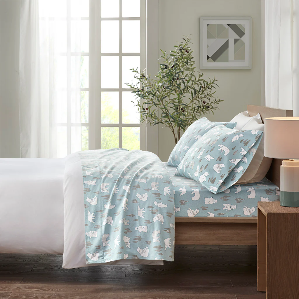 Cozy Cotton Flannel Printed Sheet Set - Image 31