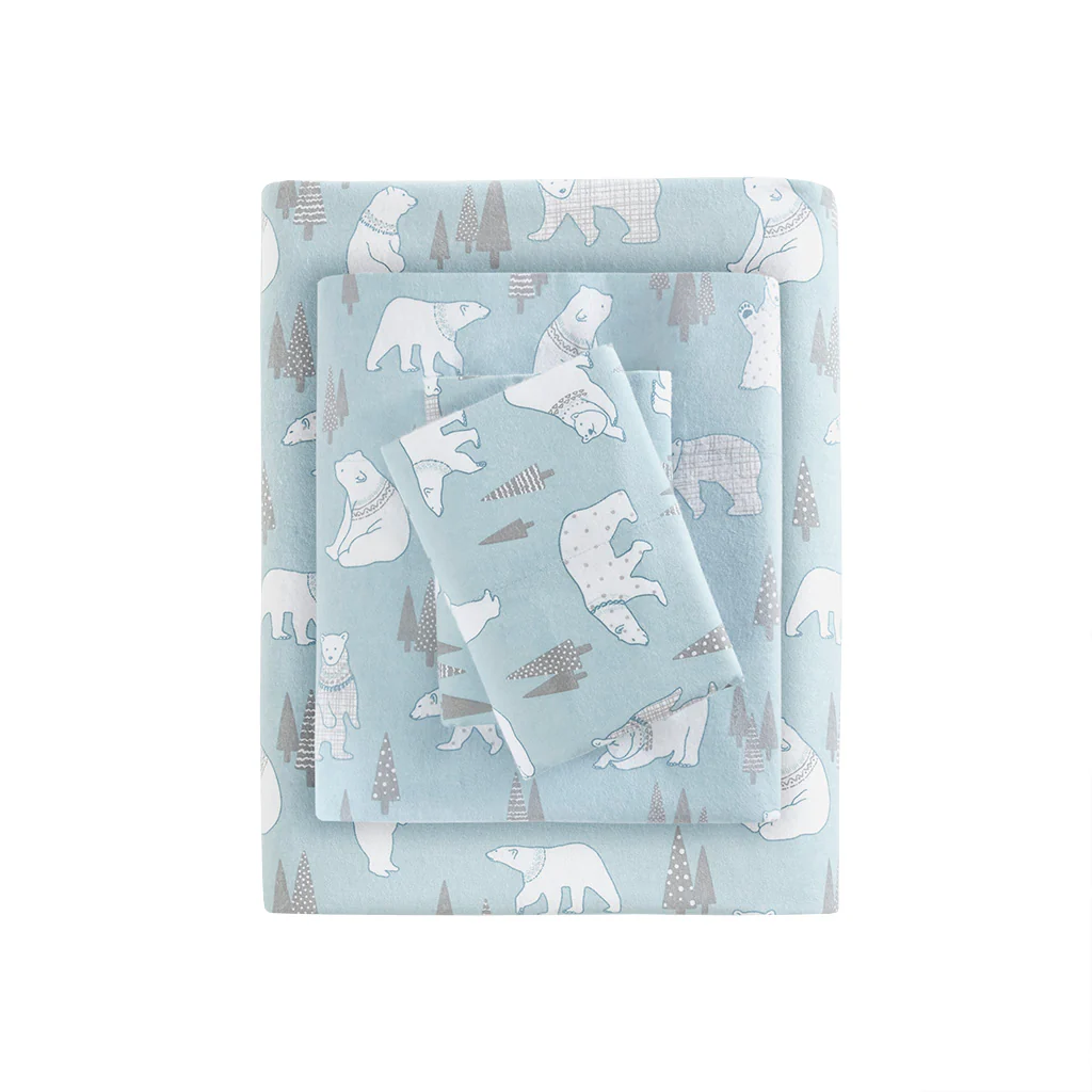 Cozy Cotton Flannel Printed Sheet Set - Image 34