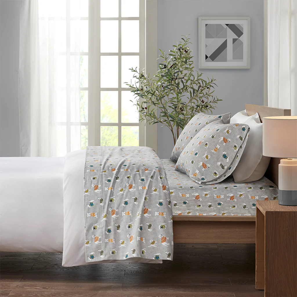 Cozy Cotton Flannel Printed Sheet Set - Image 72