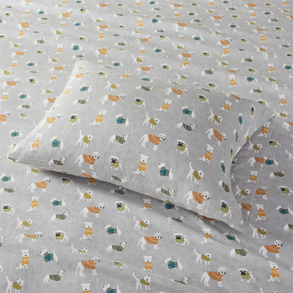 Cozy Cotton Flannel Printed Sheet Set - Image 73