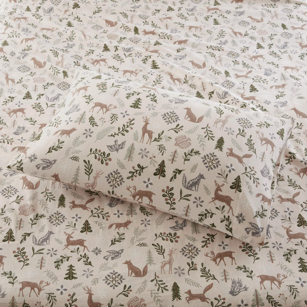Cozy Cotton Flannel Printed Sheet Set - Image 94
