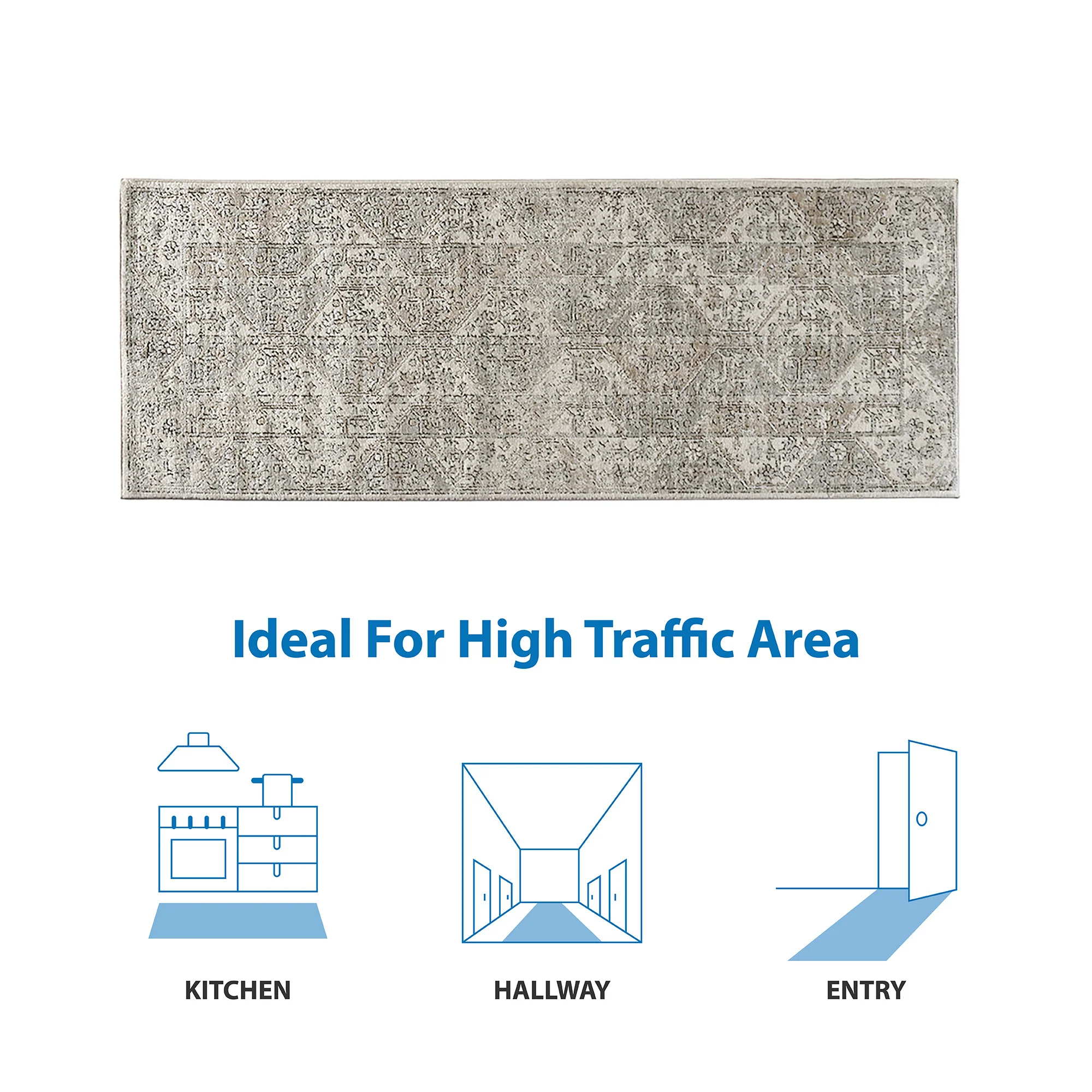 Dakota Tiled Border Area Rug - Image 10