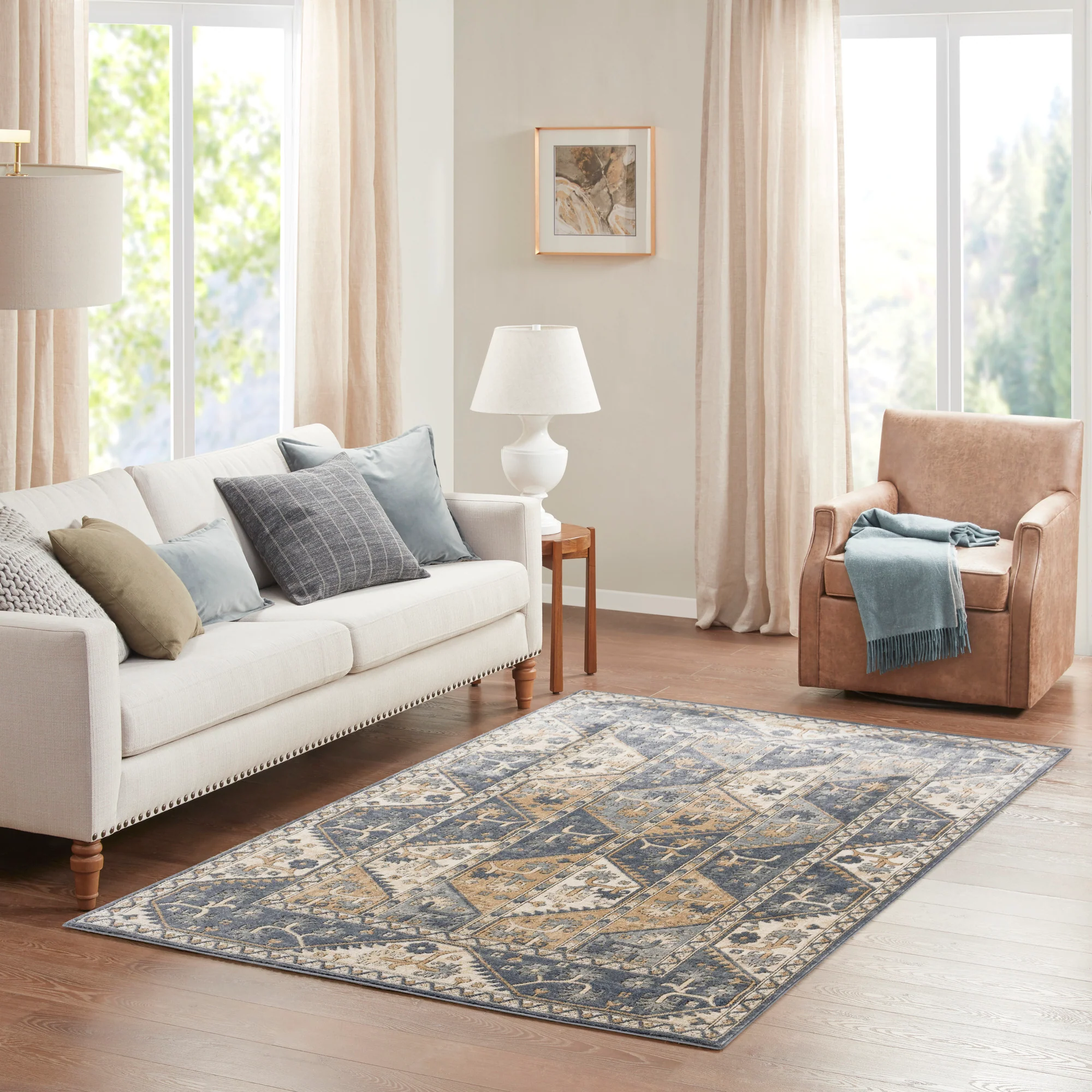 Dakota Tiled Border Area Rug - Image 11