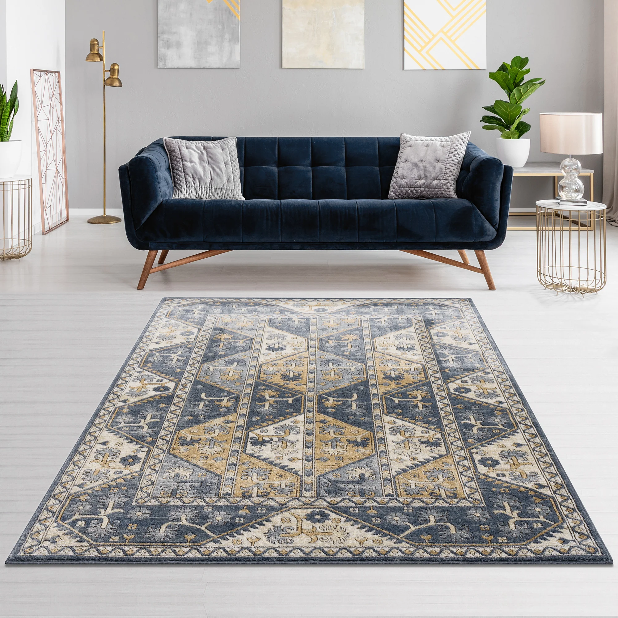 Dakota Tiled Border Area Rug - Image 12