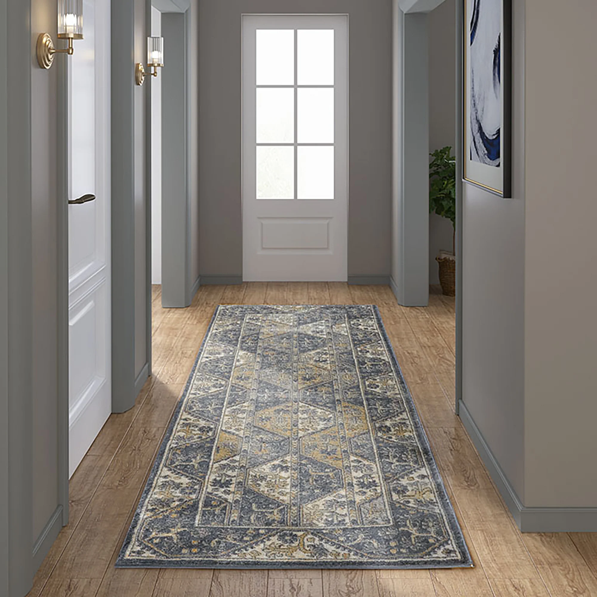 Dakota Tiled Border Area Rug - Image 13