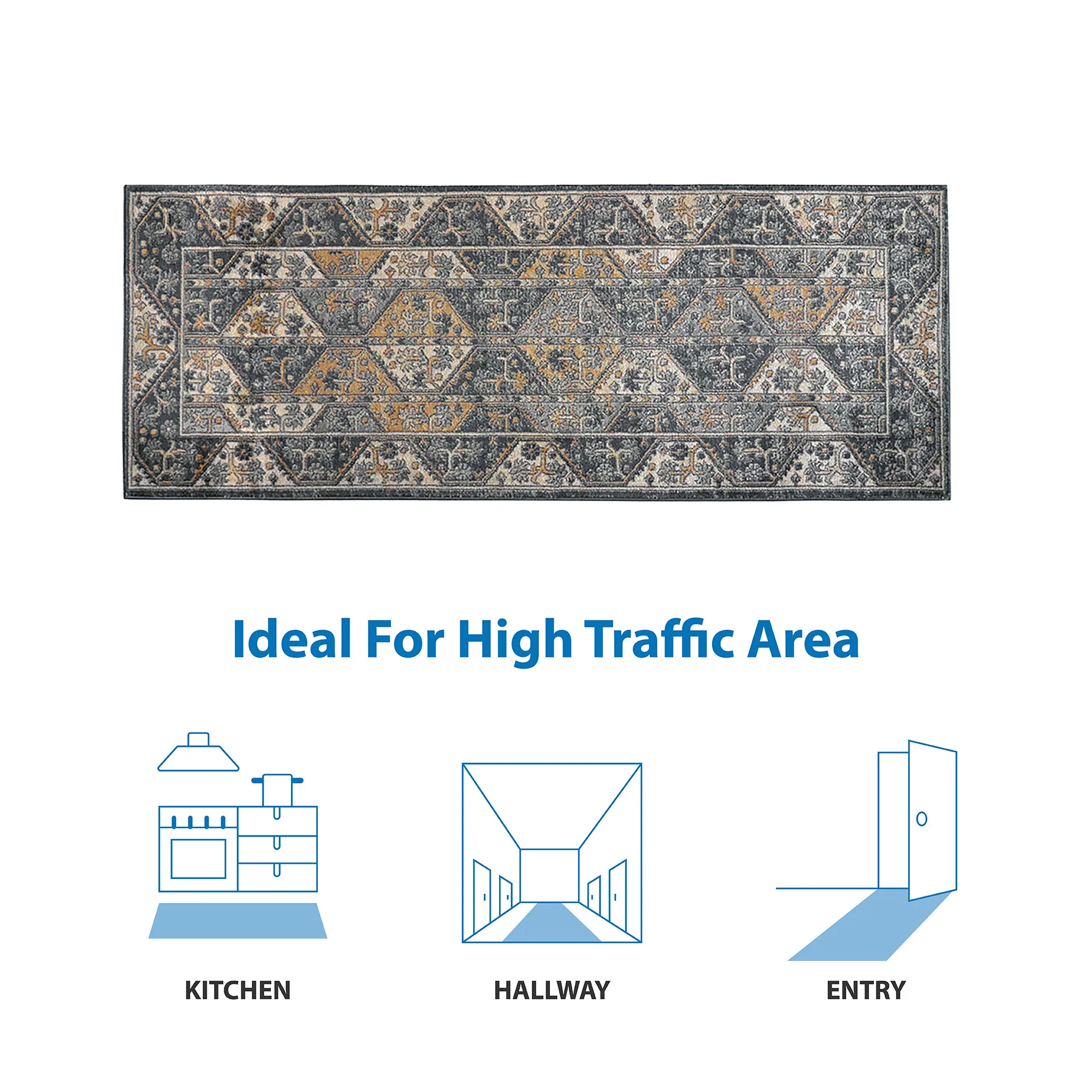 Dakota Tiled Border Area Rug - Image 26