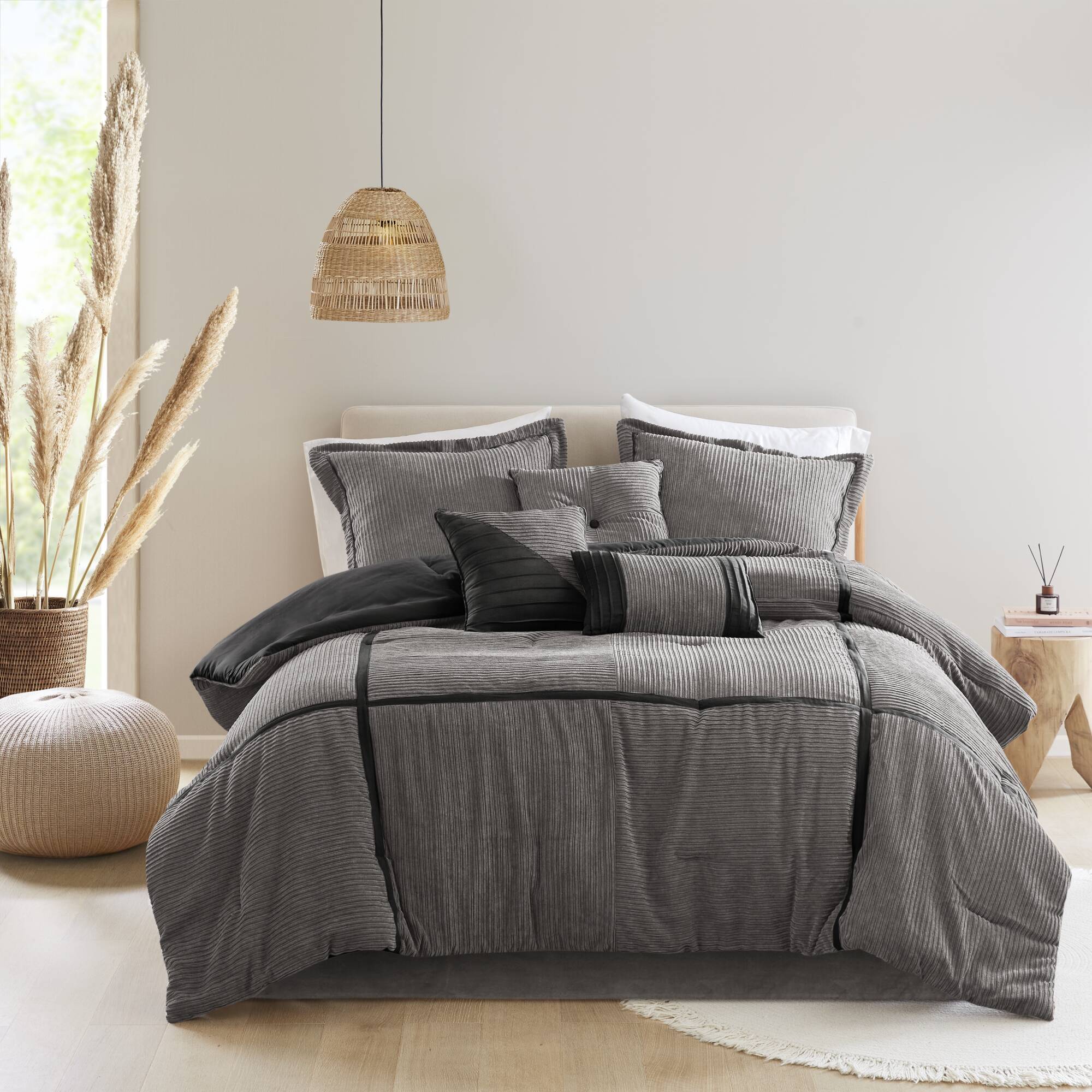 Dallas 7-Piece Micro Corduroy Comforter Set
